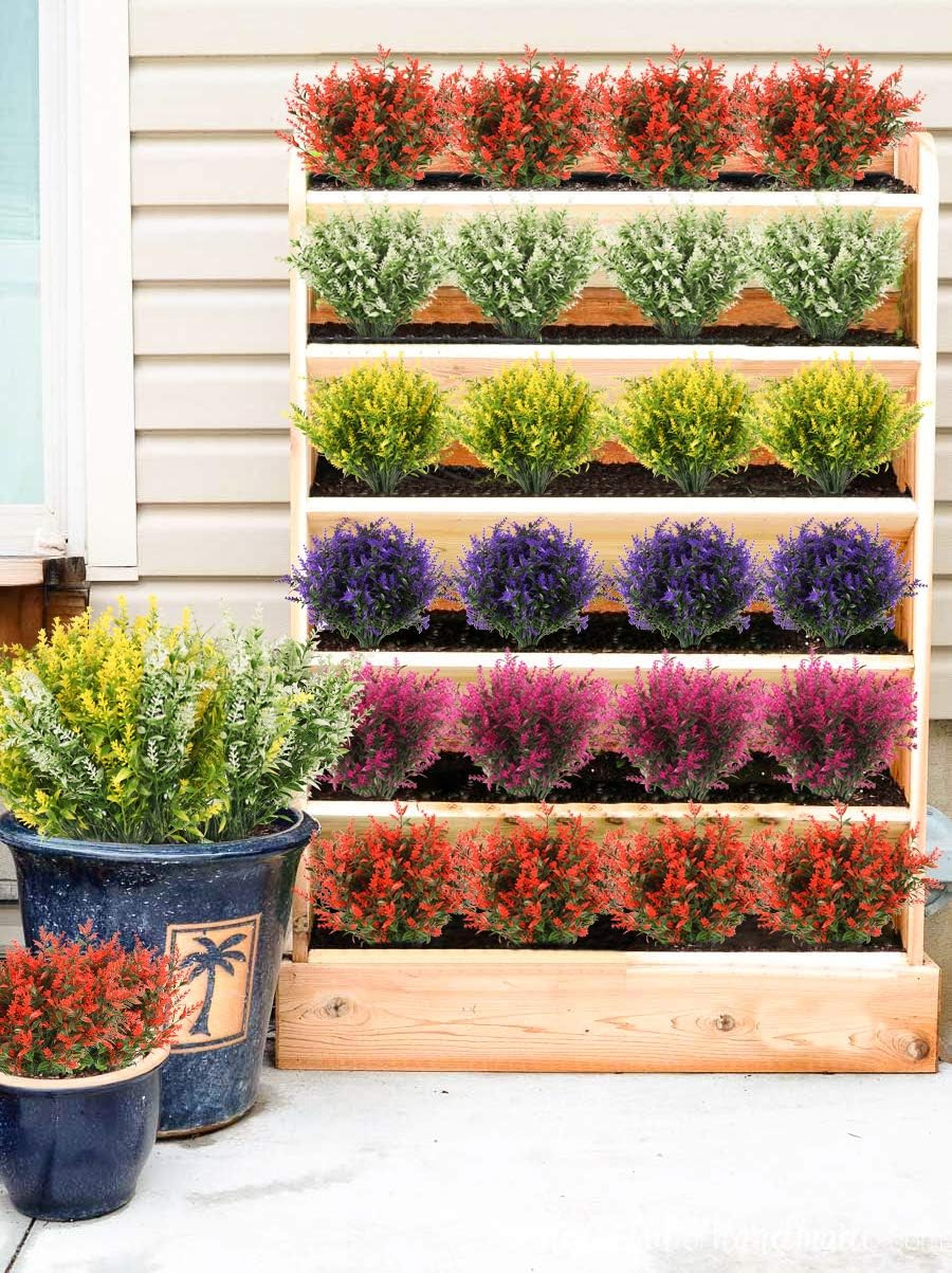 8 Bundles Artificial Flowers Fake Outdoor Plants Faux Lavender Flower Plastic Sh