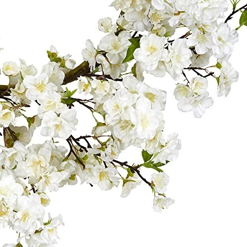 24in Artificial Cherry Blossom Wreath – Beautiful Home Decor for Spring & Summer
