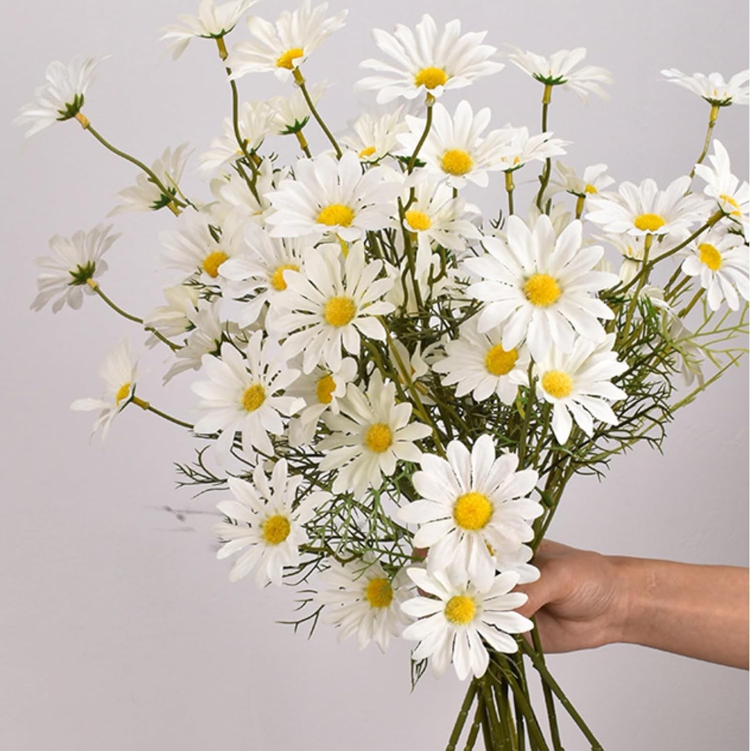 Artificial Flowers Daisies 8 Bundles White Outdoor Fake Wildflowers for Home …