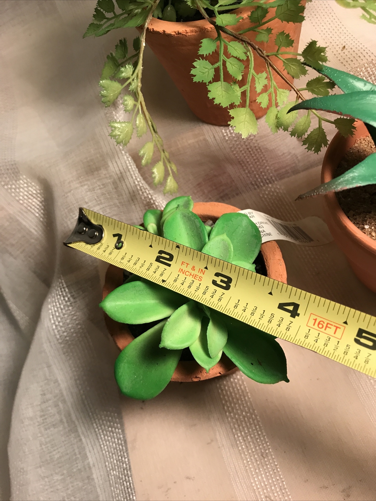 ASHLAND GARDEN Faux Succulent Plants Rustic Pots NWT (3) Floral Decor Home Decor