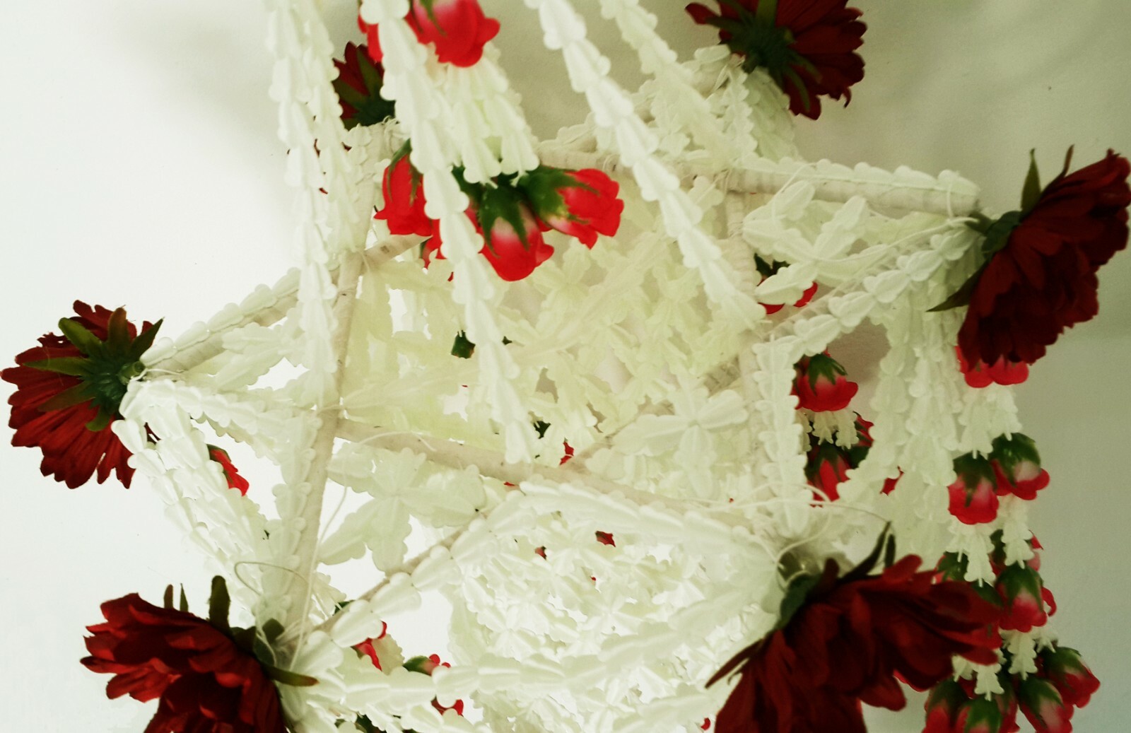 Flower Chandelier, Flower Hanging Mobile, Artificial Flower Garland, Floral Art