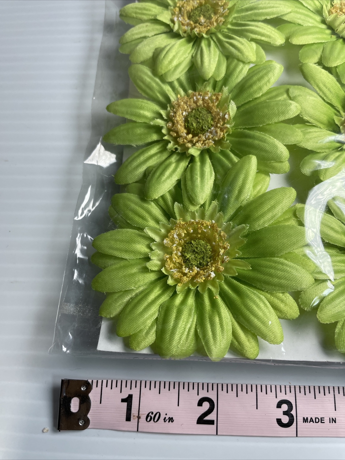 Set of 2 Packs of Green Daisy Floral Accent Decoration Ashland 3″ each