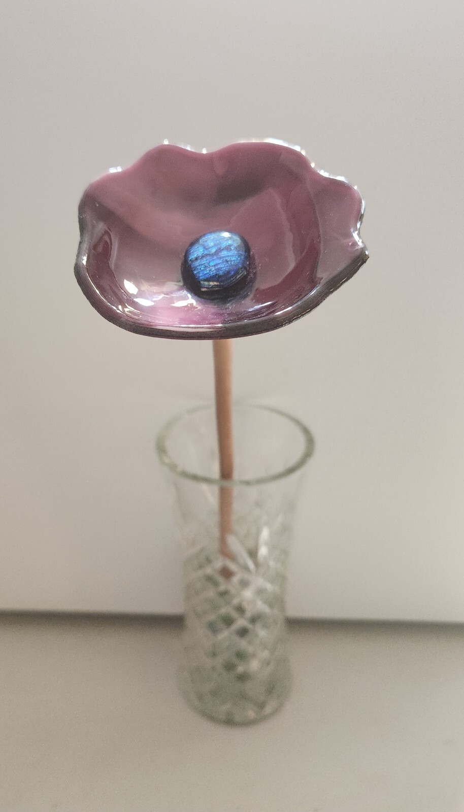3″ to 3 1/4″ Forever Flowers – Handcrafted with Fused Glass (vase not included)