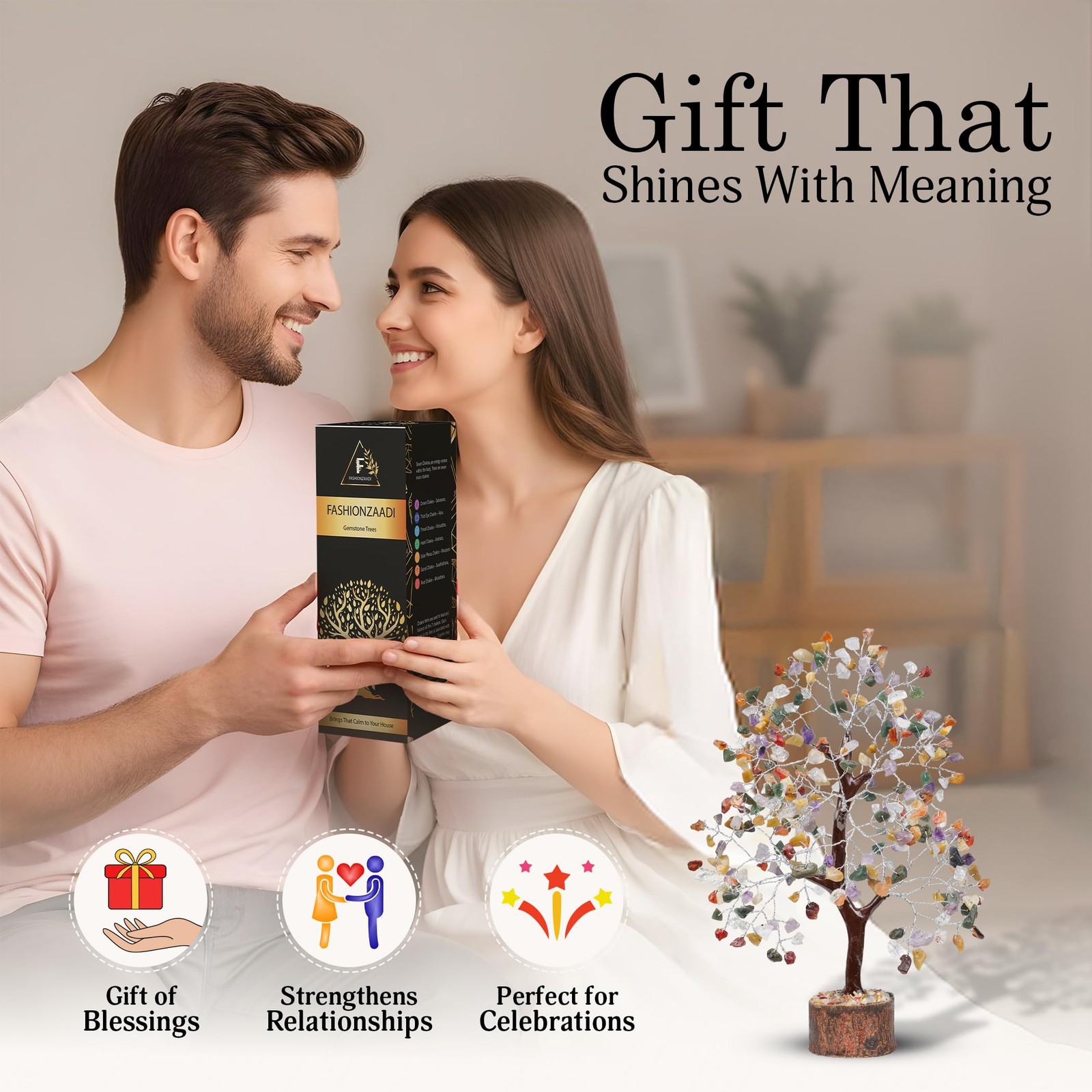 Mix Chakra Crystal Tree – Gem Tree Meditation Room Decor