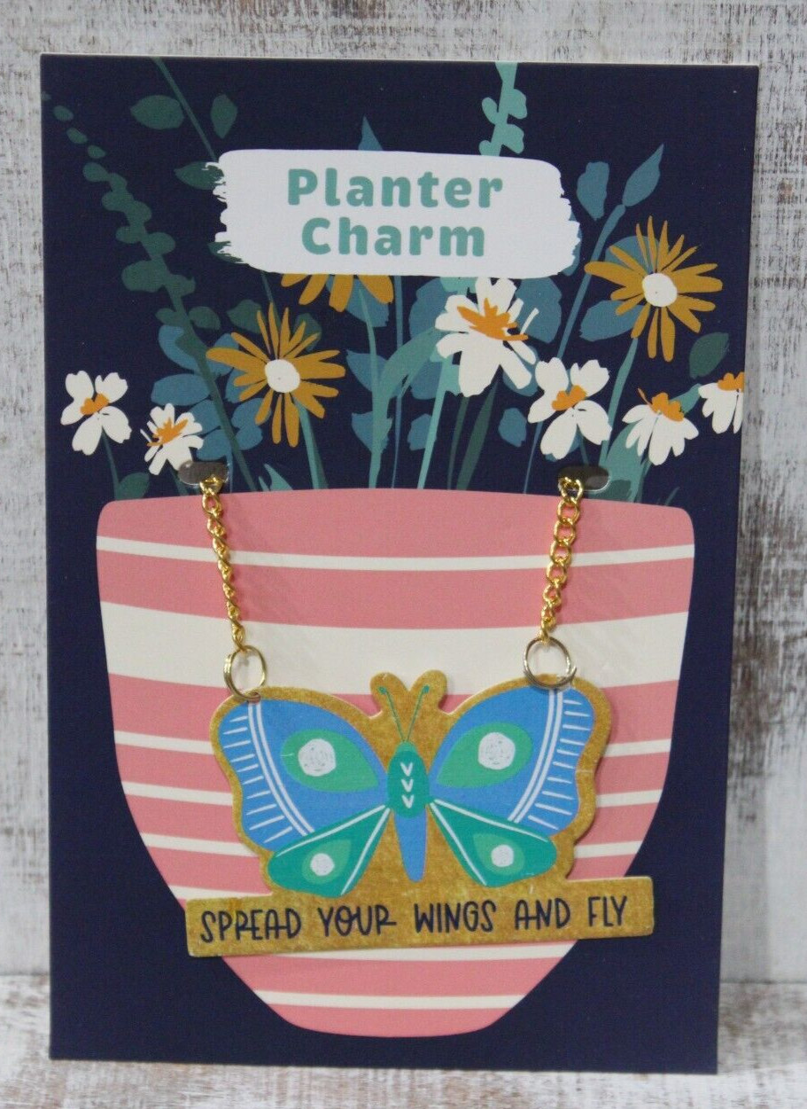 Ganz Garden Message Planter Charm “Spread Your Wings and Fly” Butterfly 2 3/4″