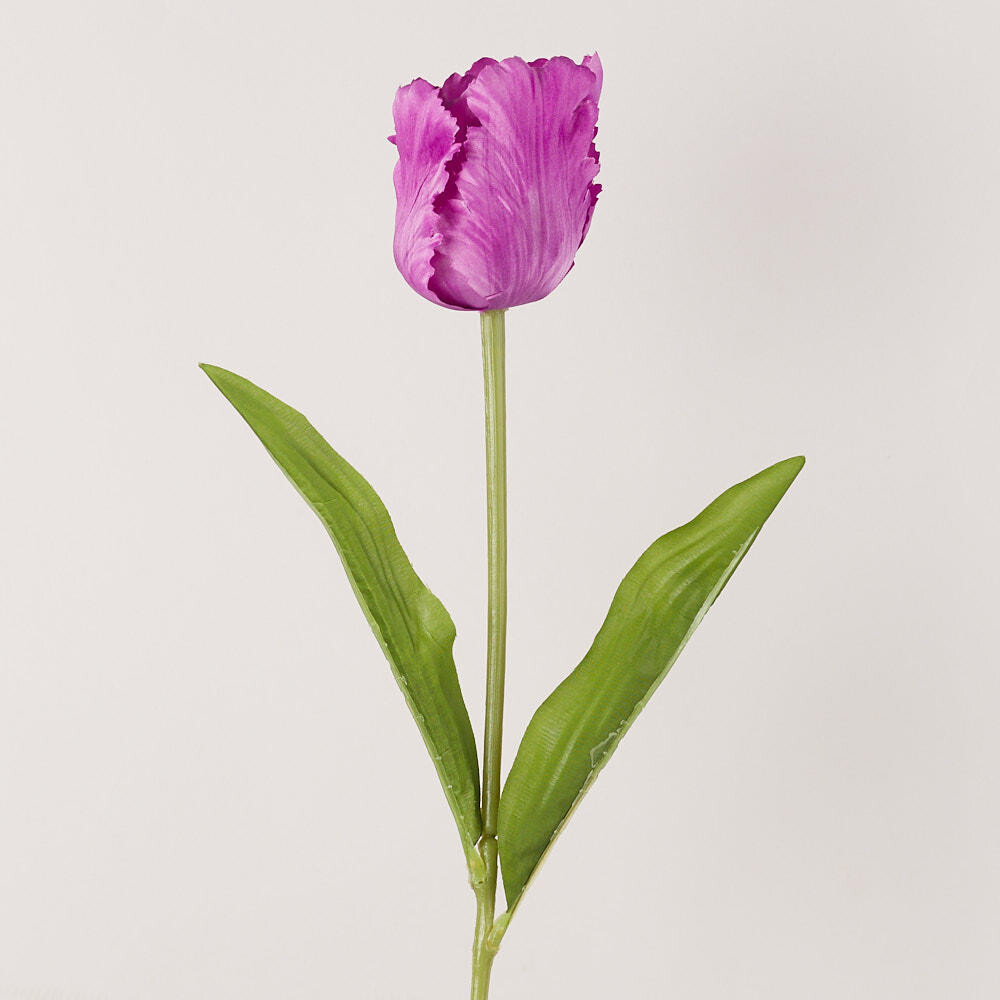 Package of 6 Realistic Spring Faux Light Purple Parrot Tulip Stems