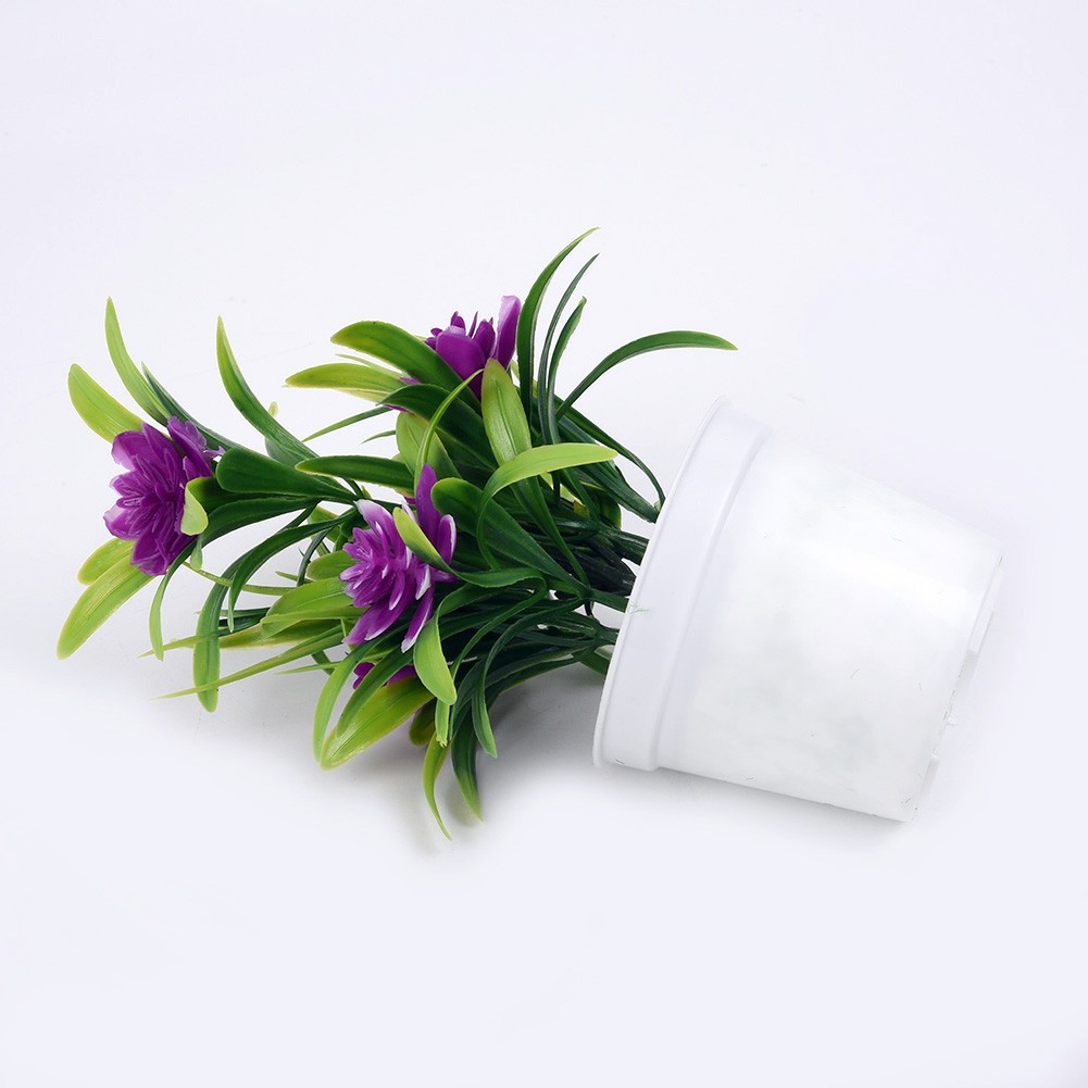 Artificial Lotus Leaf Flower Plants Pot Fake Home House Party Decor Ornaments