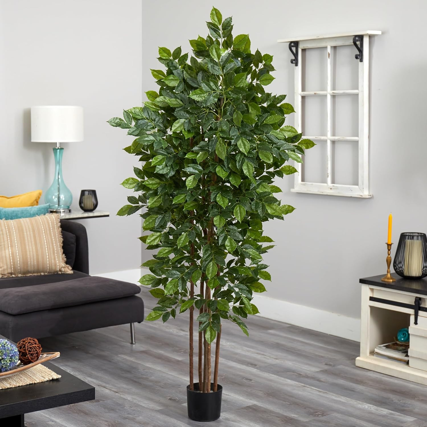 76-Inch Realistic River Birch Artificial Tree for Home Decor