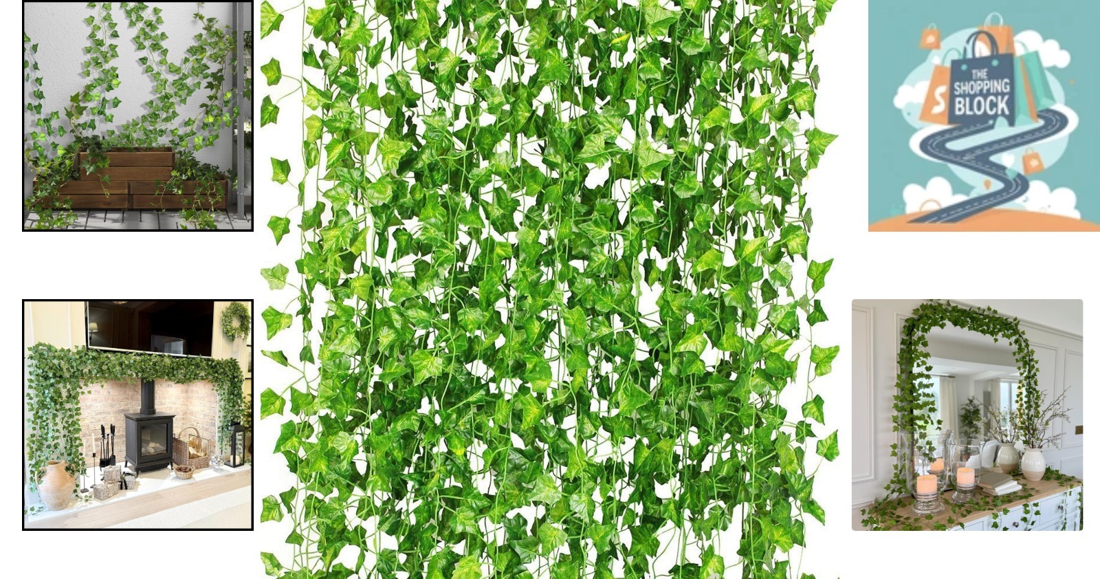 12 Pack 84Ft Green Artificial Ivy Garland for Indoor & Outdoor Decor