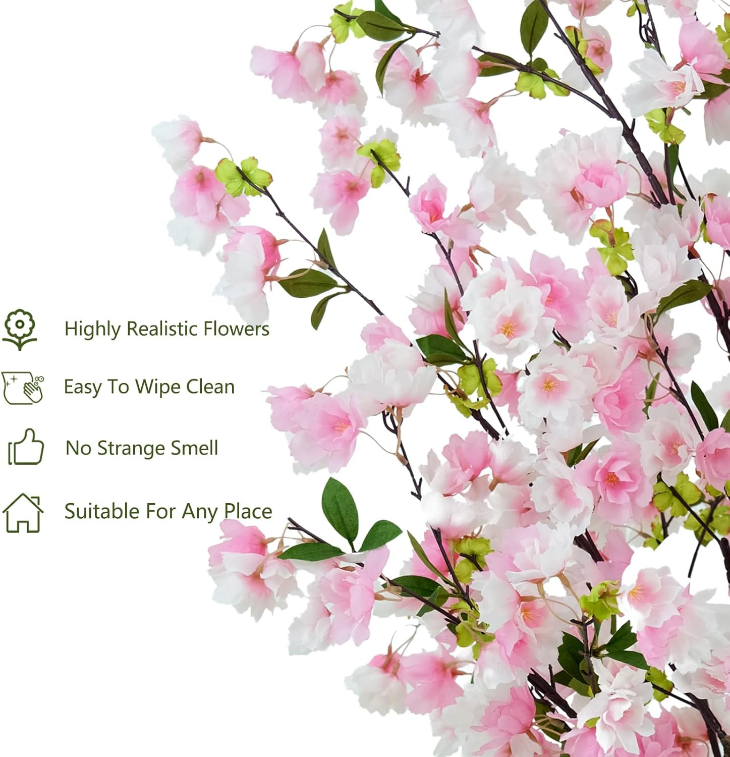 6FT Realistic Cherry Blossom Tree in Pot for Home & Event Décor