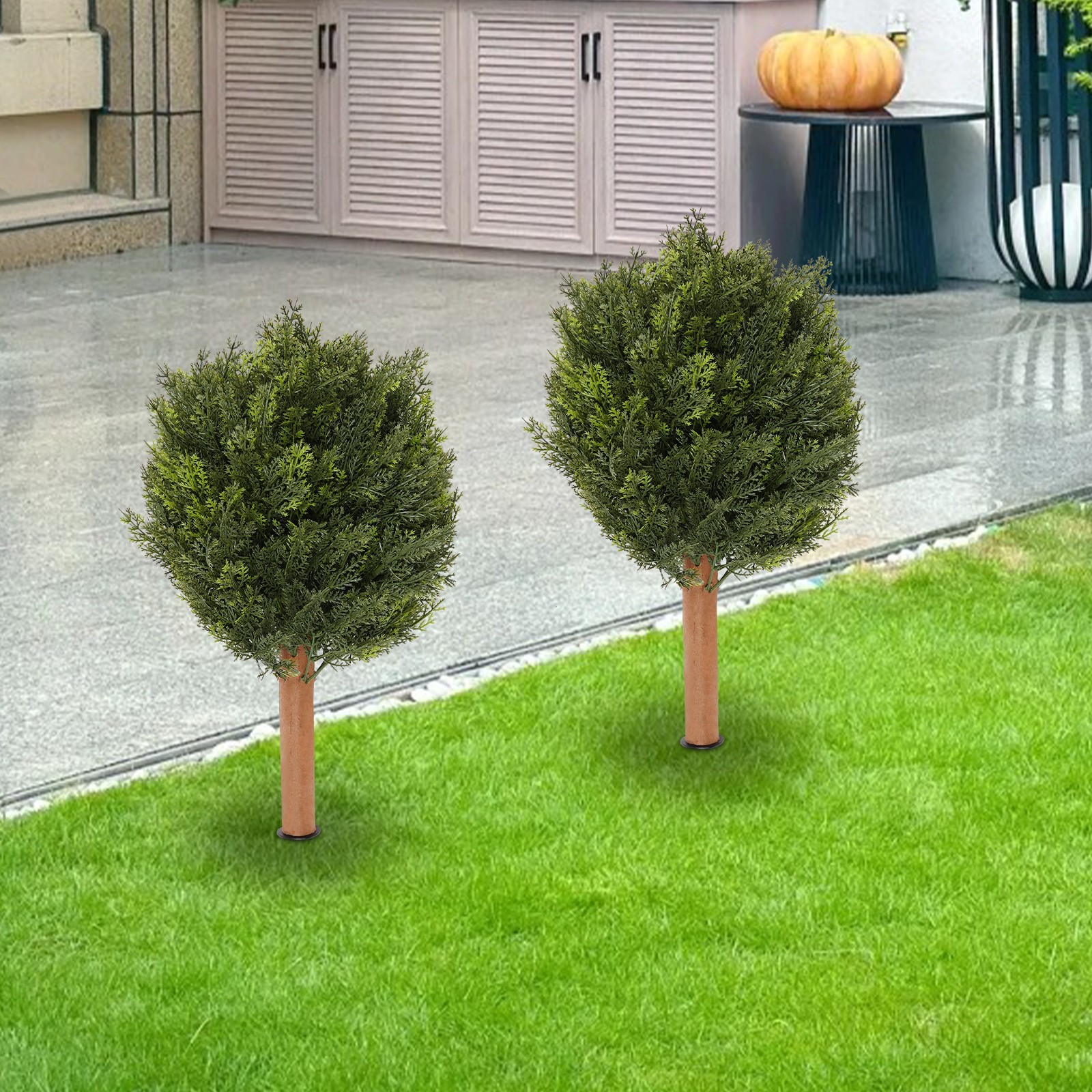Artificial Plant Artificial Plant with Ground Spike for Indoor Outdoor Home