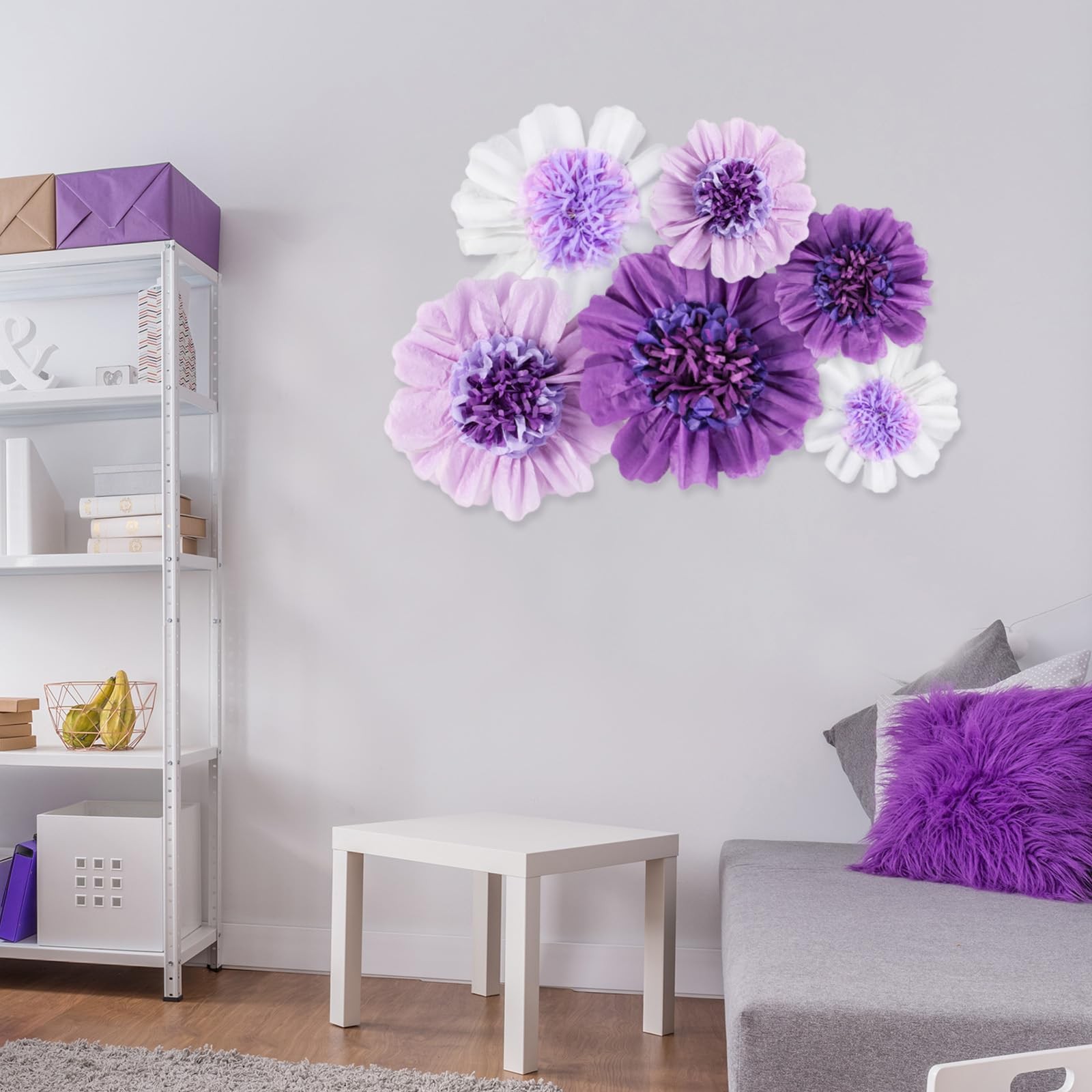 6 Pcs Large Tissue Paper Flowers Decorations Mexican Artificial Paper Flower …
