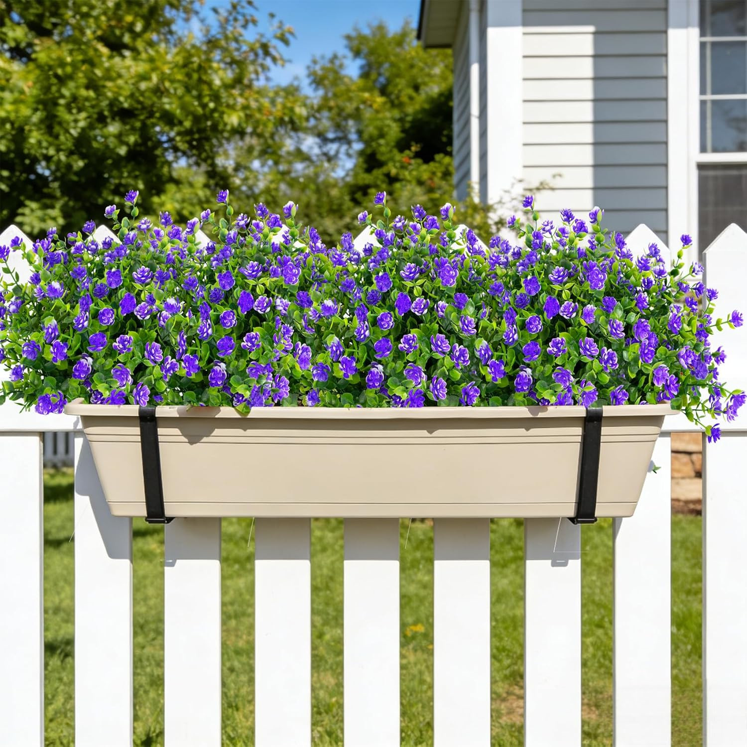 20 Bundles Artificial Flowers for Outdoors Decoration UV Resistant Faux Flowers