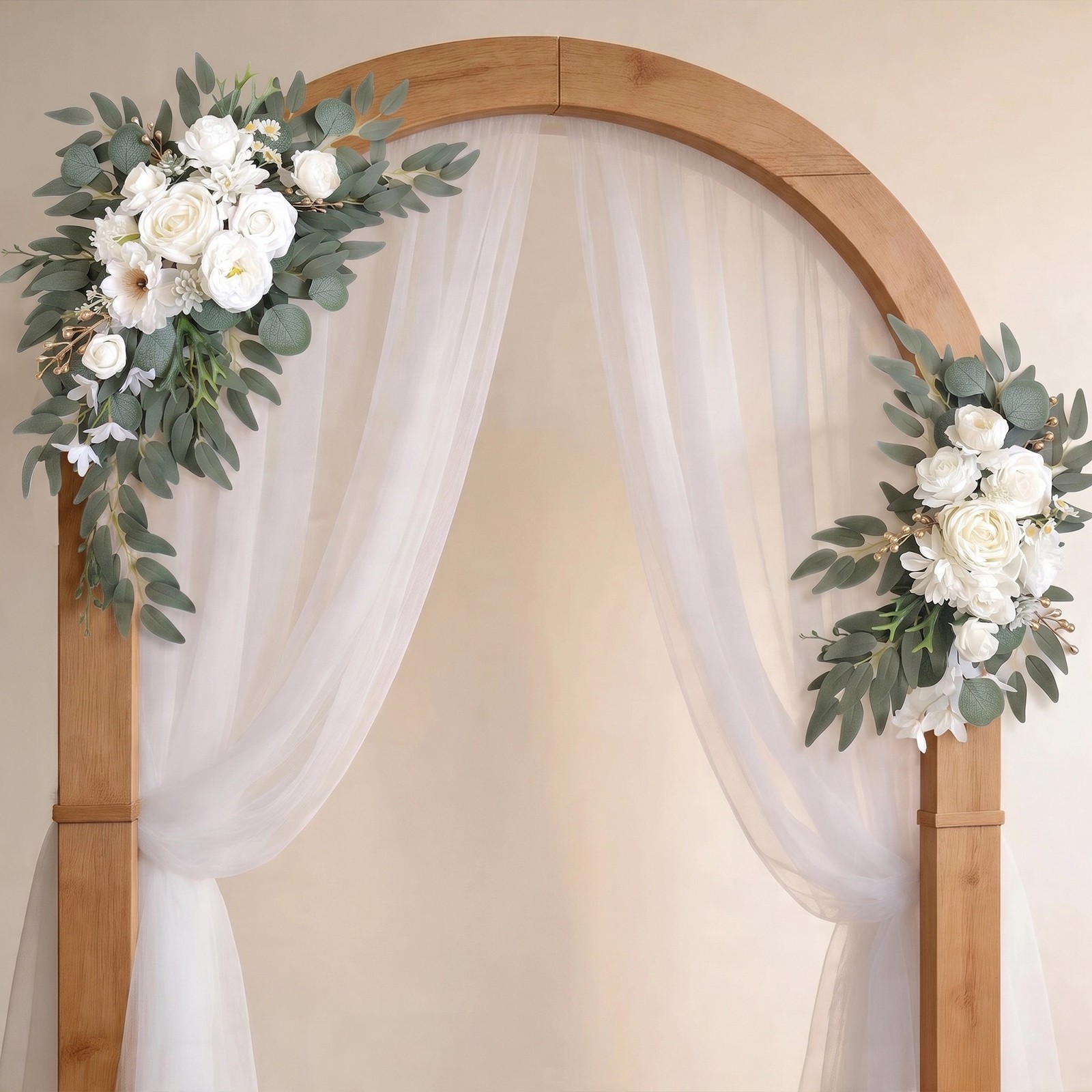 Wedding Arch Flowers Set of 4 for Wedding Welcome Sign Artificial Wedding Flower