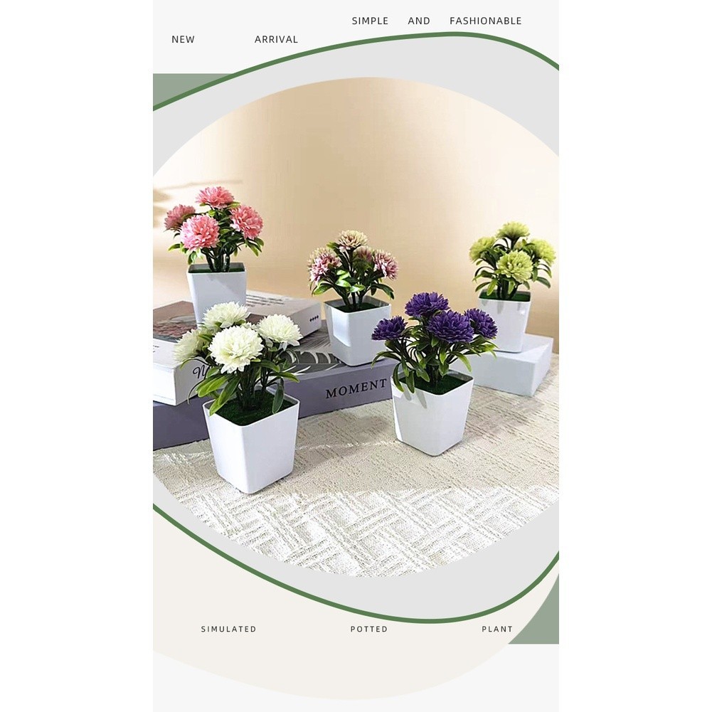Elegant Fake Flower Display for Home Office Study Tabletop Indoor Decoration