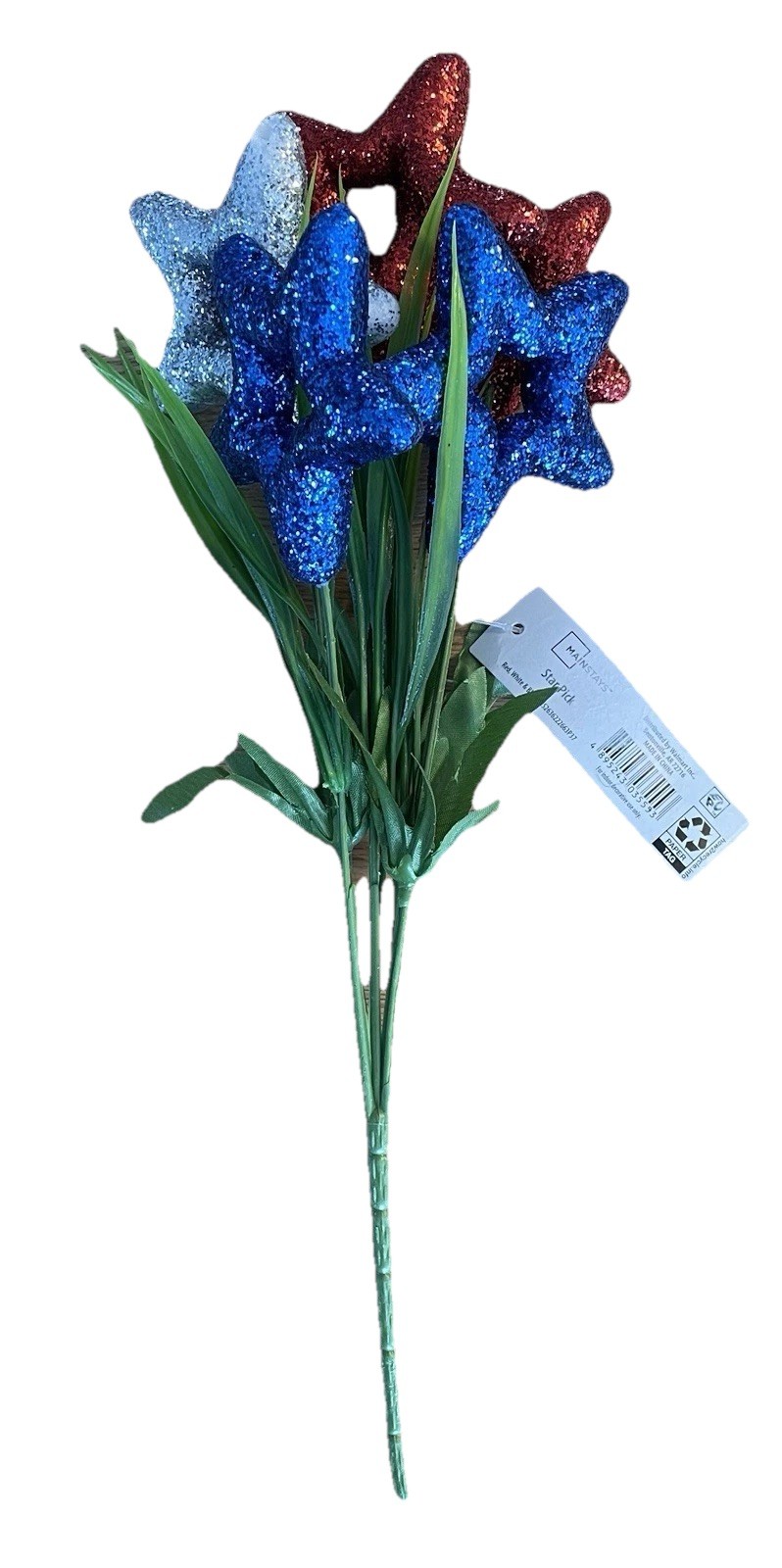 Mainstays Patriotic Bouquet of Stars Red White Blue 4th of July Memorial Day