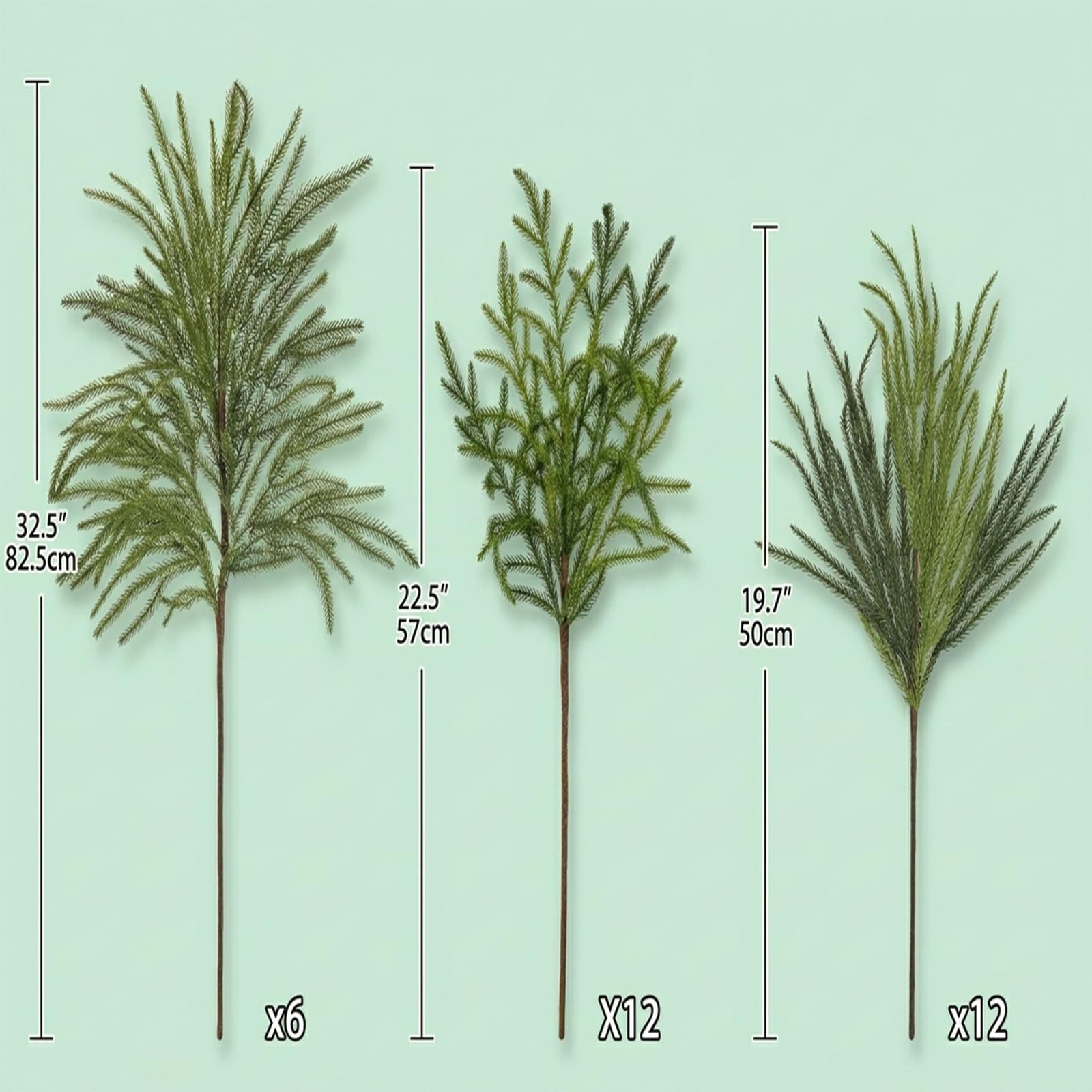 Artificial Greenery Stems for Vase, Faux Greenery Branches for Indoor Outdoor…