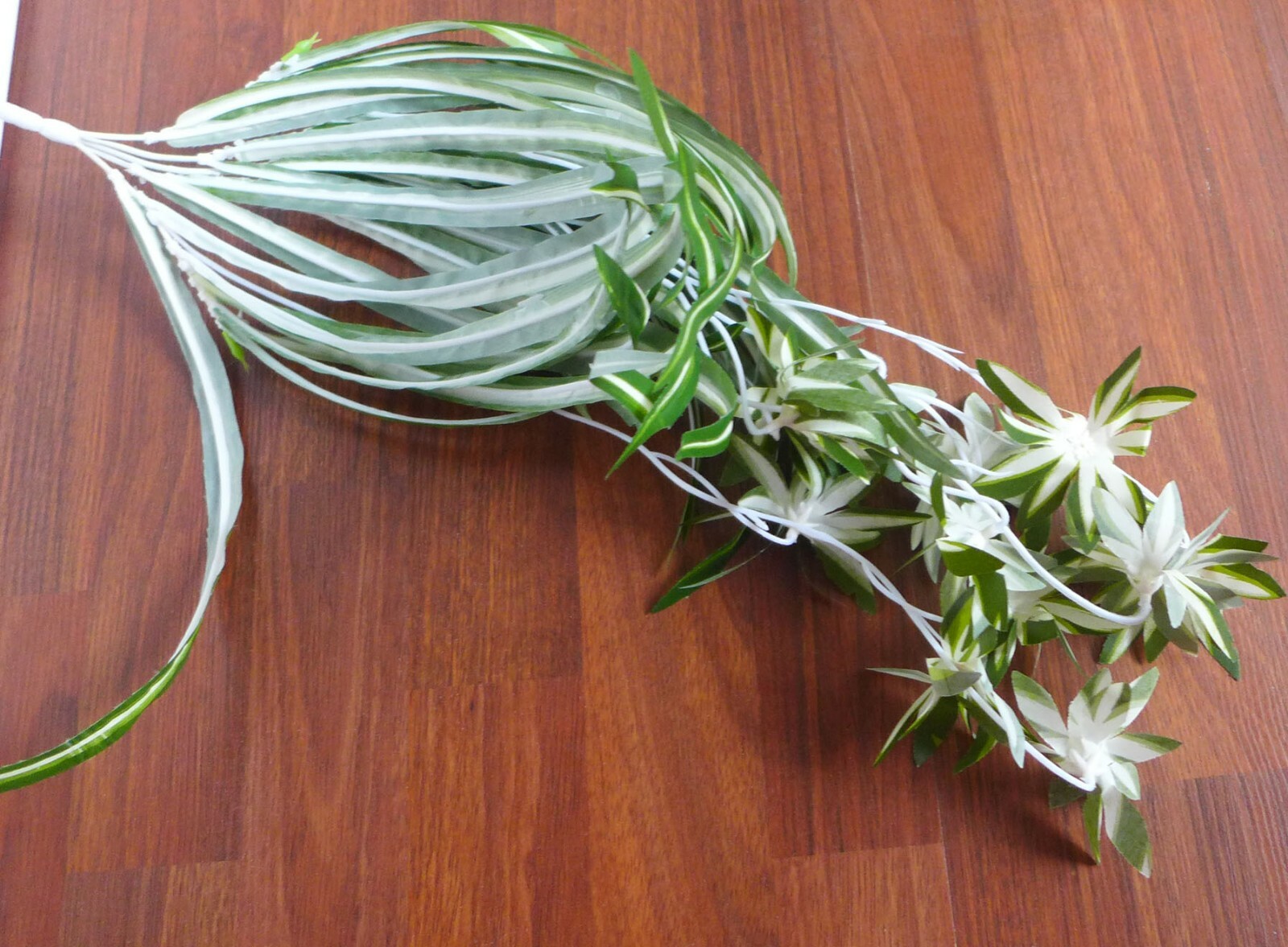 2 Bunches Artificial Plant Chlorophytum Vine Bush Spider Hanging Home Decor