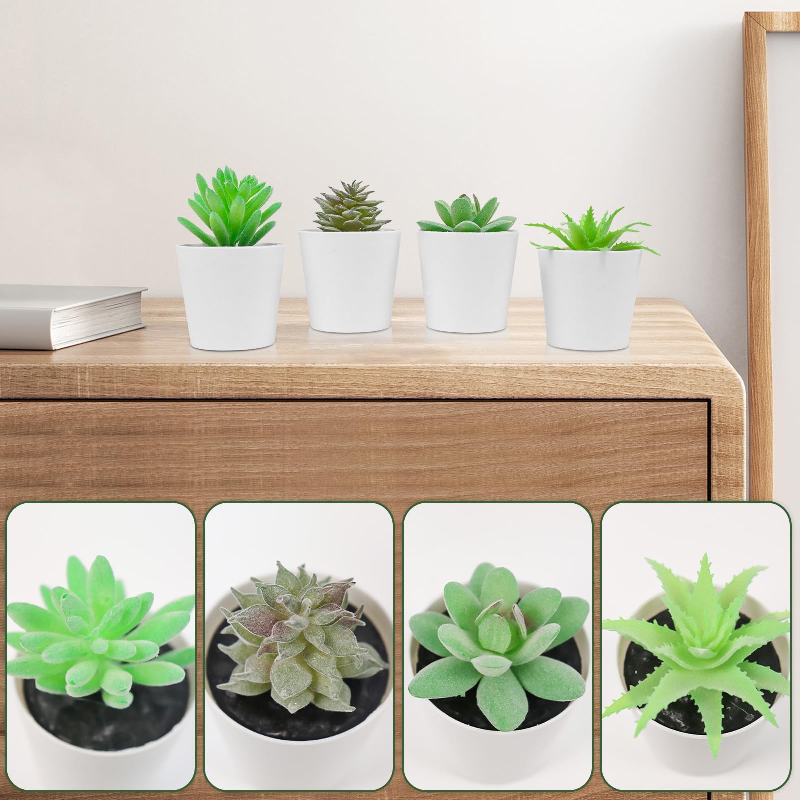 Mini Fake Plants, Small Fake Succulents, Small Artificial Succulents, Plastic…