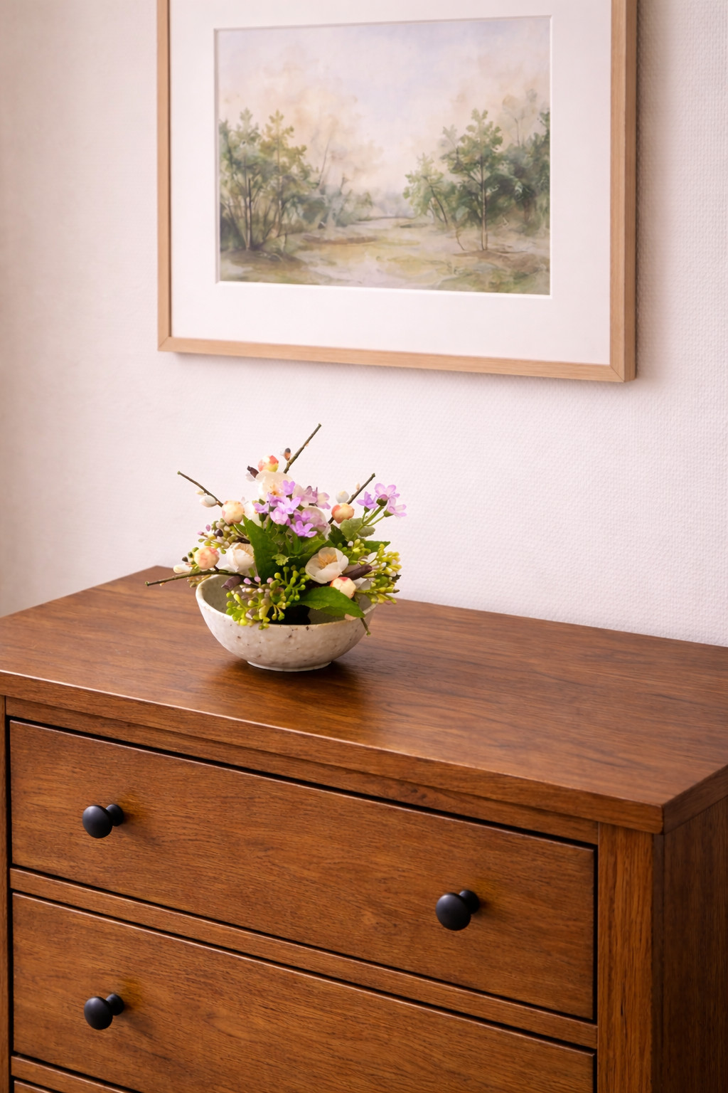 Japanese Mini Ikebana Flower Arrangement 4″ | Small Zen Desk Decor Bowl