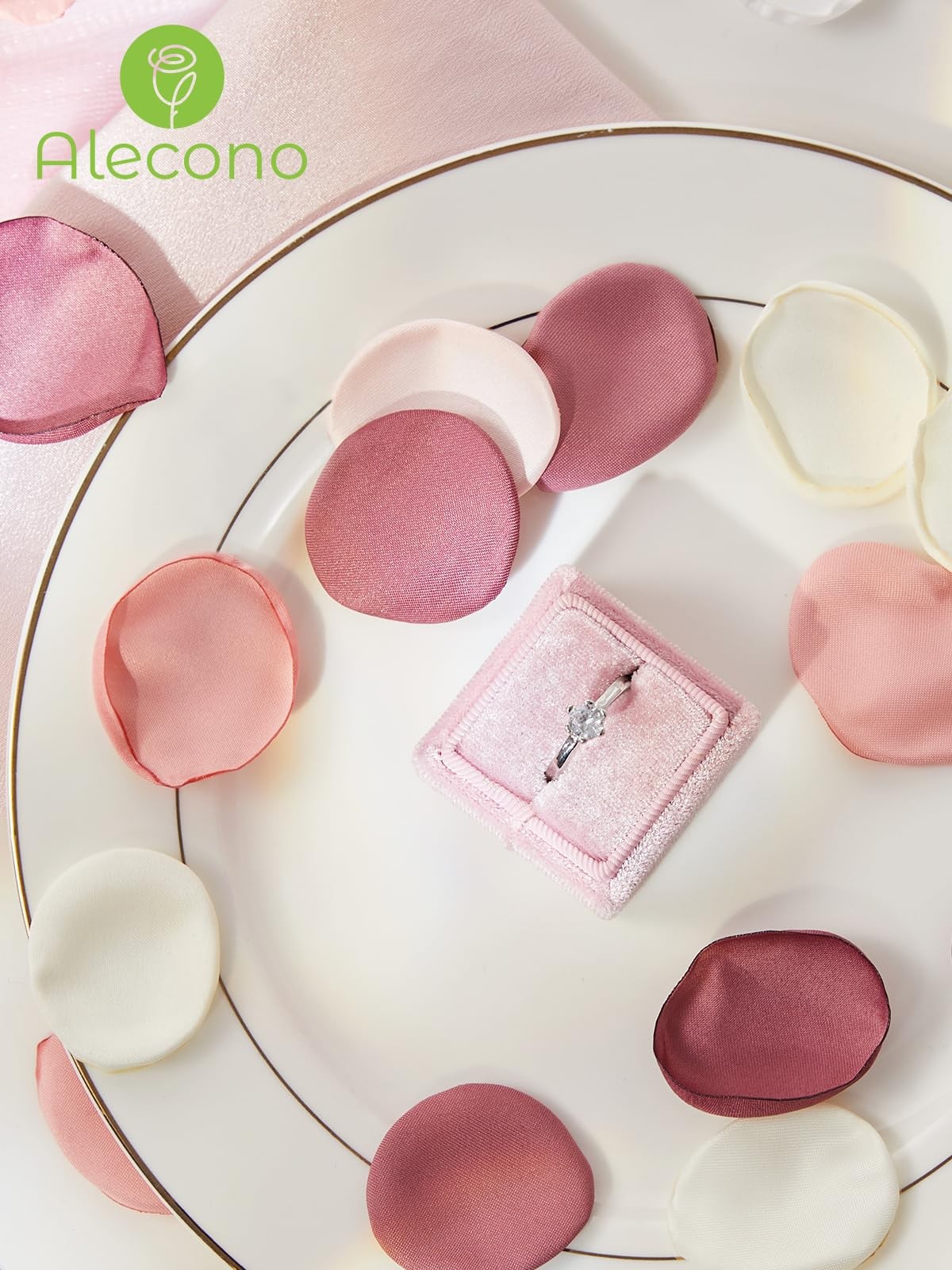 𝟰𝟬𝟬𝙋𝙘𝙨 Silk Rose Petals, Fake Pink Rose Petals for Wedding Proposal Flo…