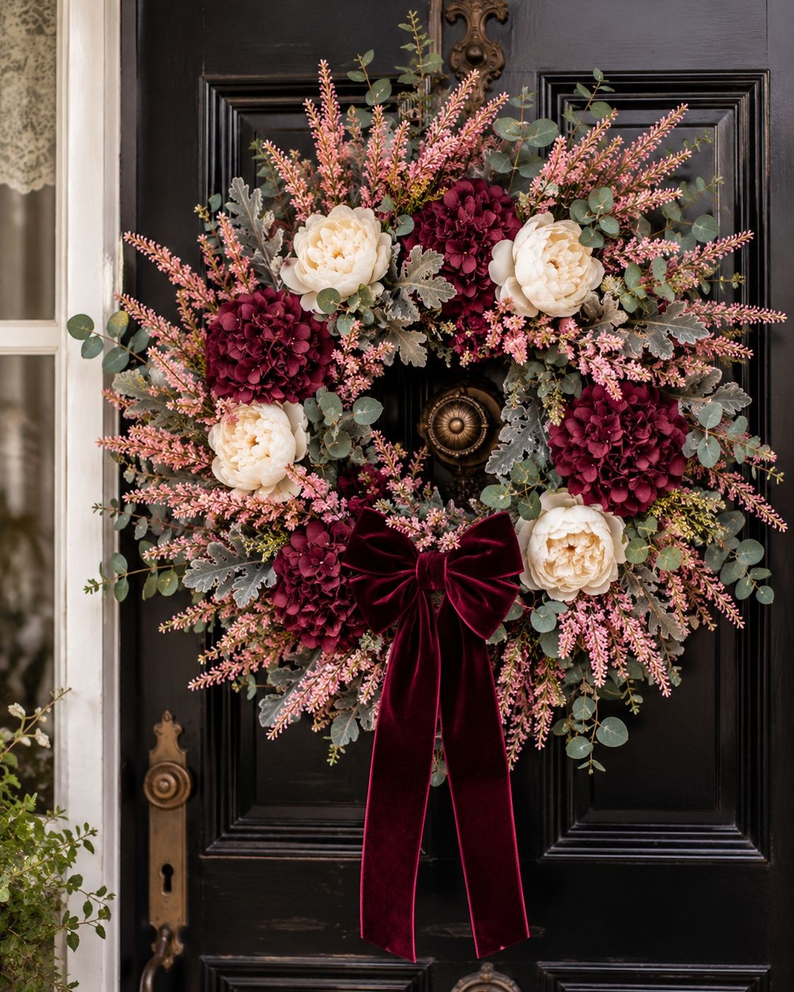 Blush Pink Faux Lavender Stems Artificial Heather Bush Floral Filler Wreath Flow