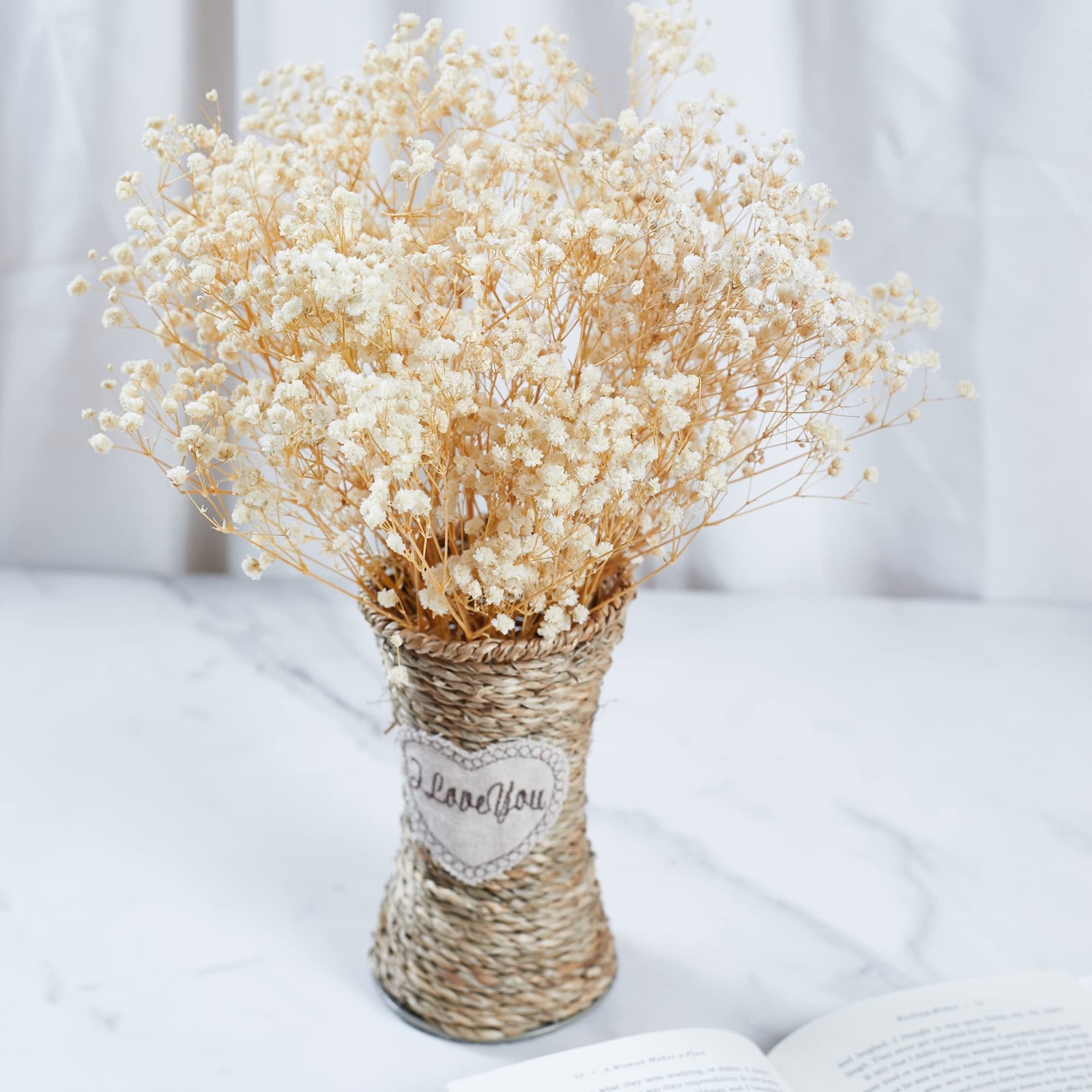 3 Bunches White Preserved Babys Breath Natural Fresh Gypsophila Flowers DIY