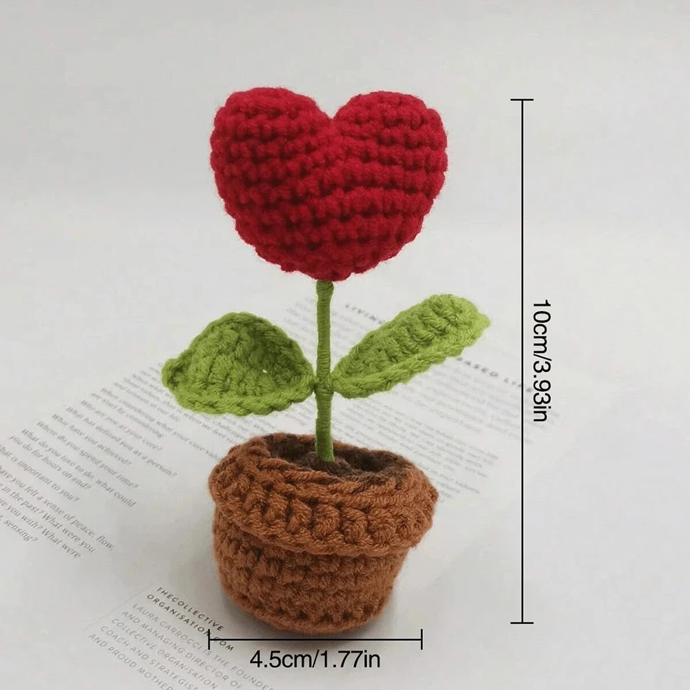 Hook Woven Finished Small Potted Plant Simulation Flower Potted Plant Flower