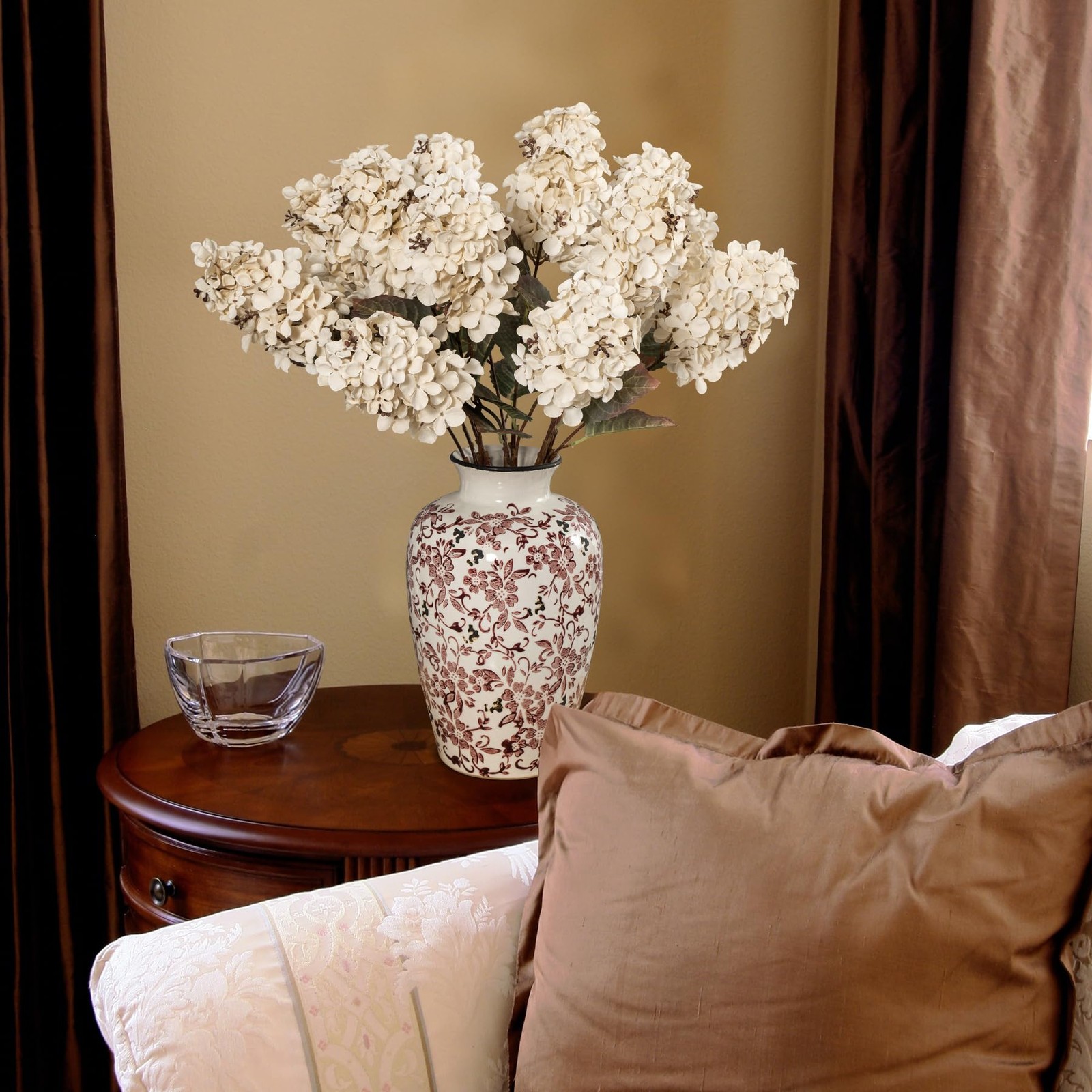 Hydrangea Artificial Flowers,Fall Hydrangeas Artificial Flowers, Fake Fall Dr…