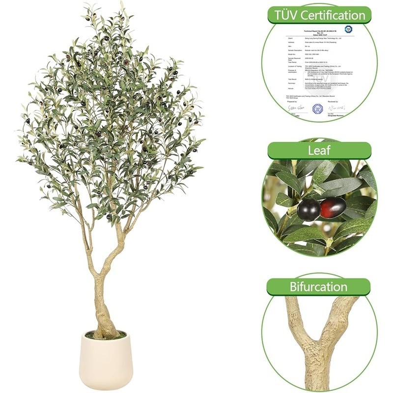 6ft Lifelike Artificial Olive Tree W/ Adjustable Branches Indoor Home Decor New