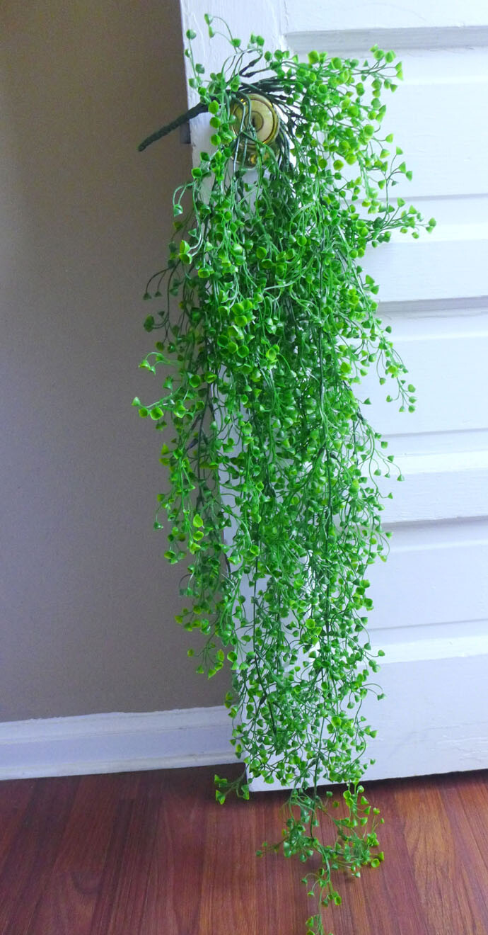 15 stems Green Plastic Admiralty Cane Rattan Artificial Plant Hanging (V9)