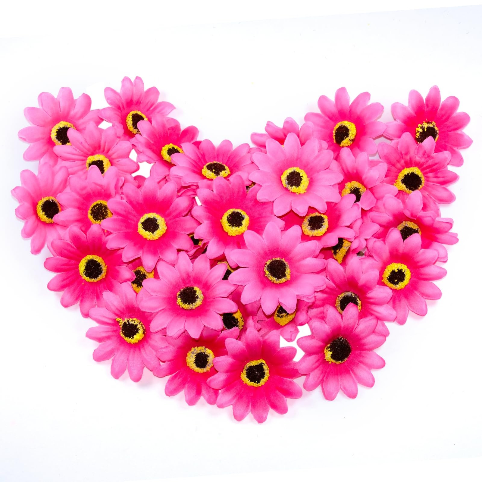 50Pcs 2.3 inch Fake Sunflower Heads, Pink Sunflower Artificial Flowers Heads …