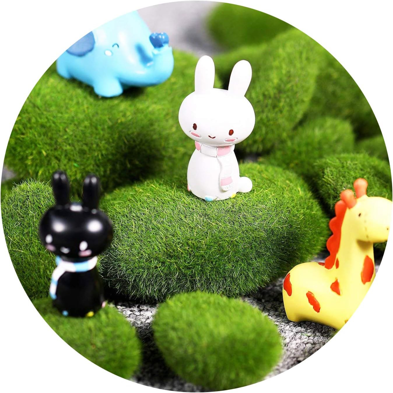 30 PCS 3 Size Artificial Moss Rocks Decorative, Green Moss Balls, Fake Moss Deco