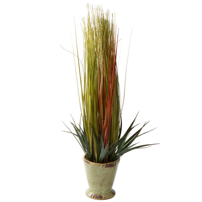 Lot of 2 Artificial Decorative 23″ Wheat Grass Planters