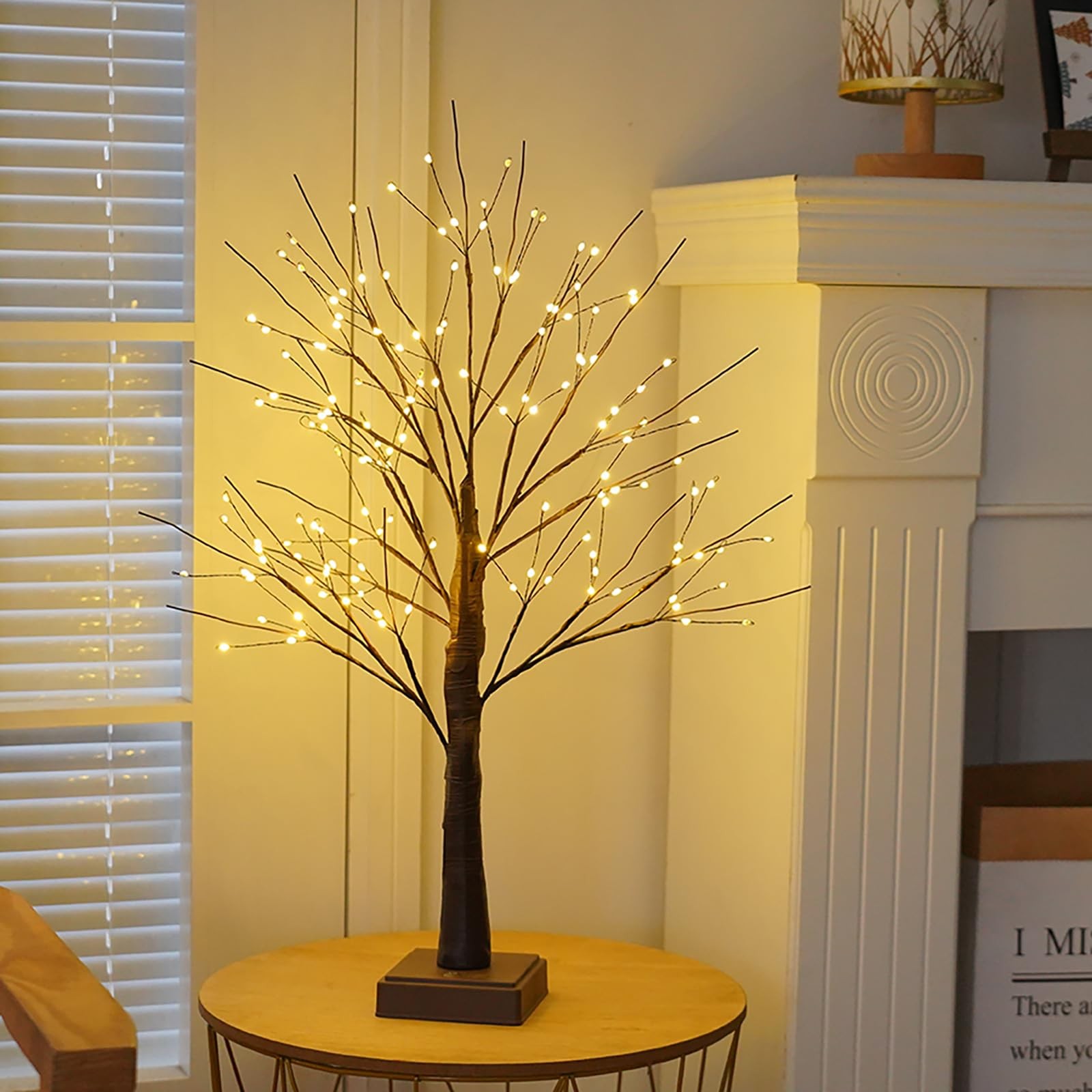 144 LED Artificial Tree Lamp with Timer, DIY Birch Trees with LED Lights, Lig…