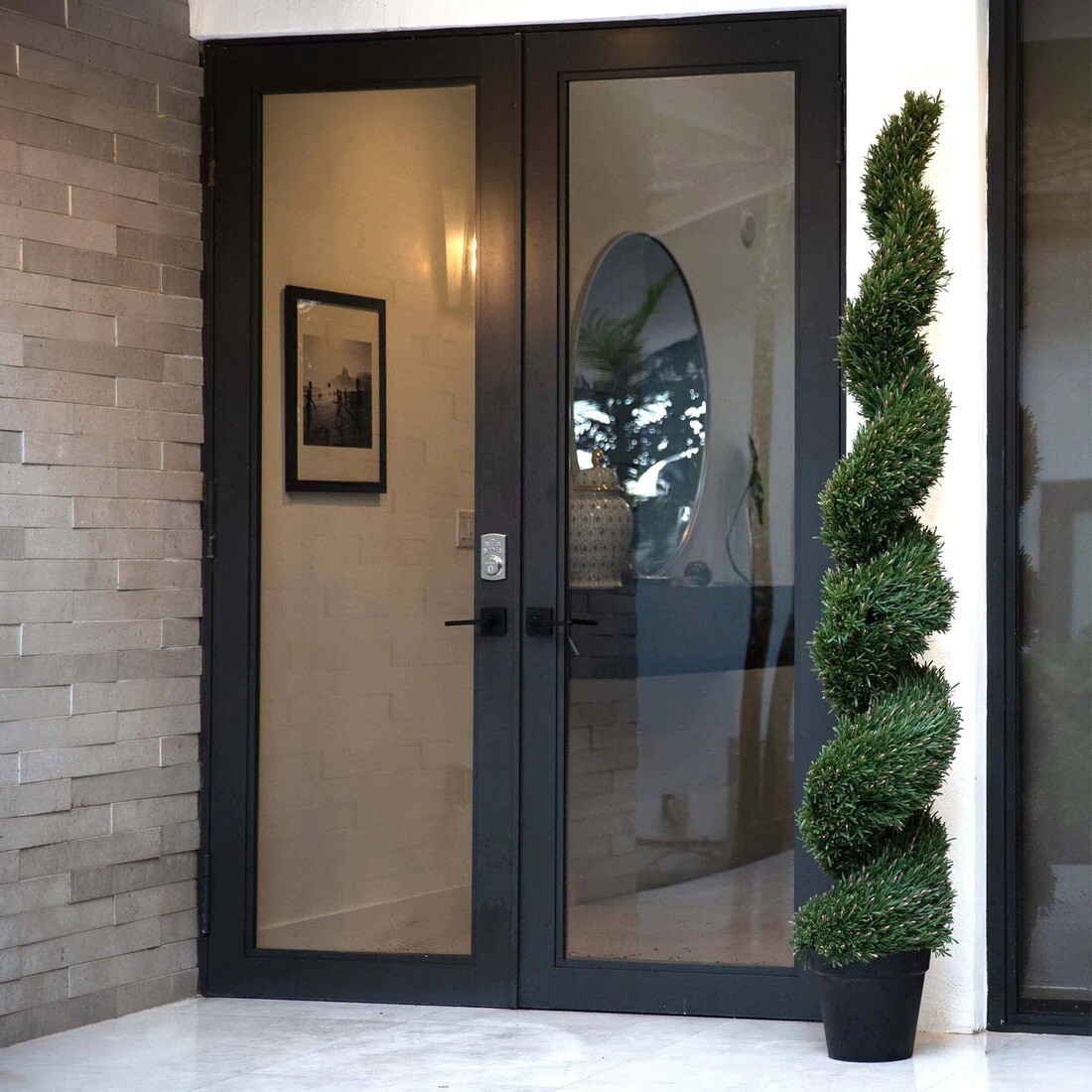 6’ Artificial Topiary Rosemary Spiral Tree UV (Indoor/Outdoor). Retail $806