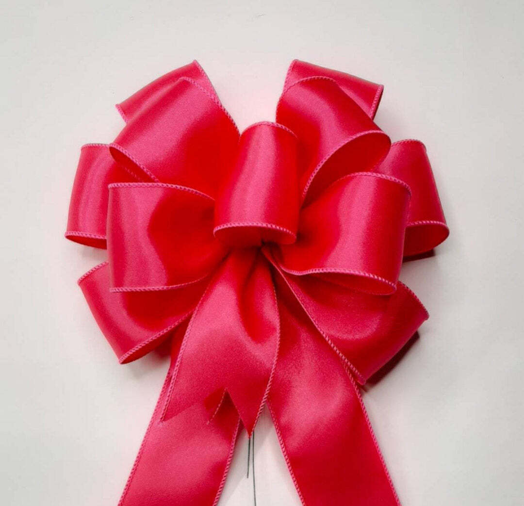 Fuchsia Pink Satin Bow