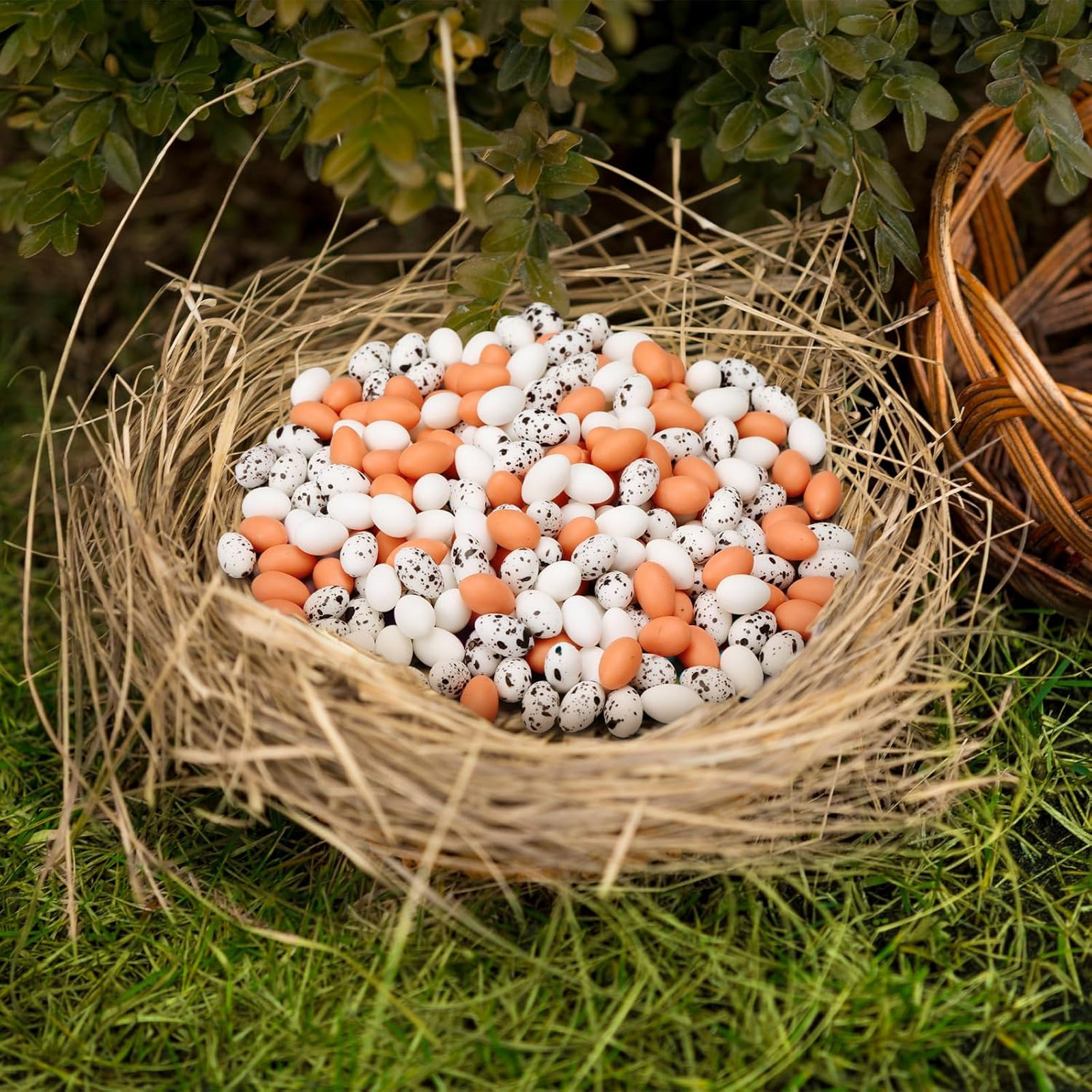 120 Pcs Artificial Mini Bird Eggs Decoration Resin Creative Crafts Party Garden
