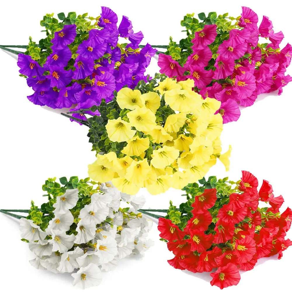 Artificial Silk Flowers Bulk Fake Floral Stems Outdoor Wedding Party Home Decor