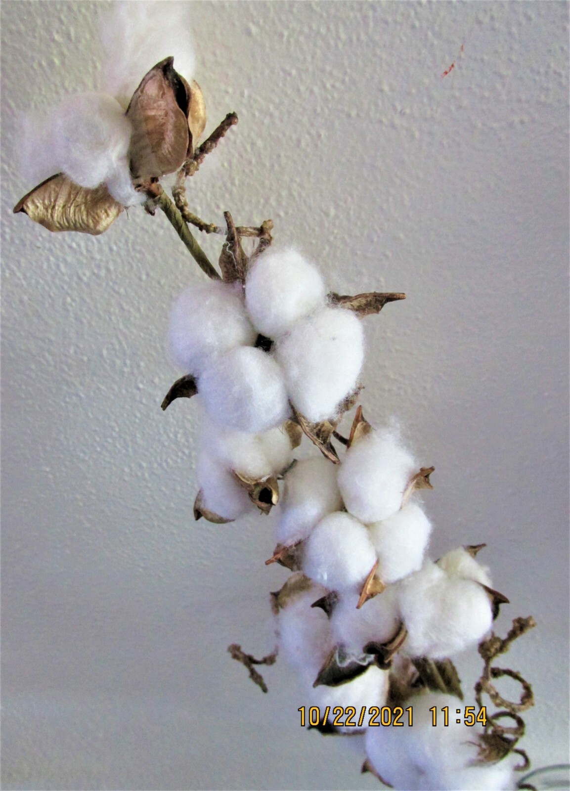 Artificial Cotton Balls Branches Farmhouse Country Décor