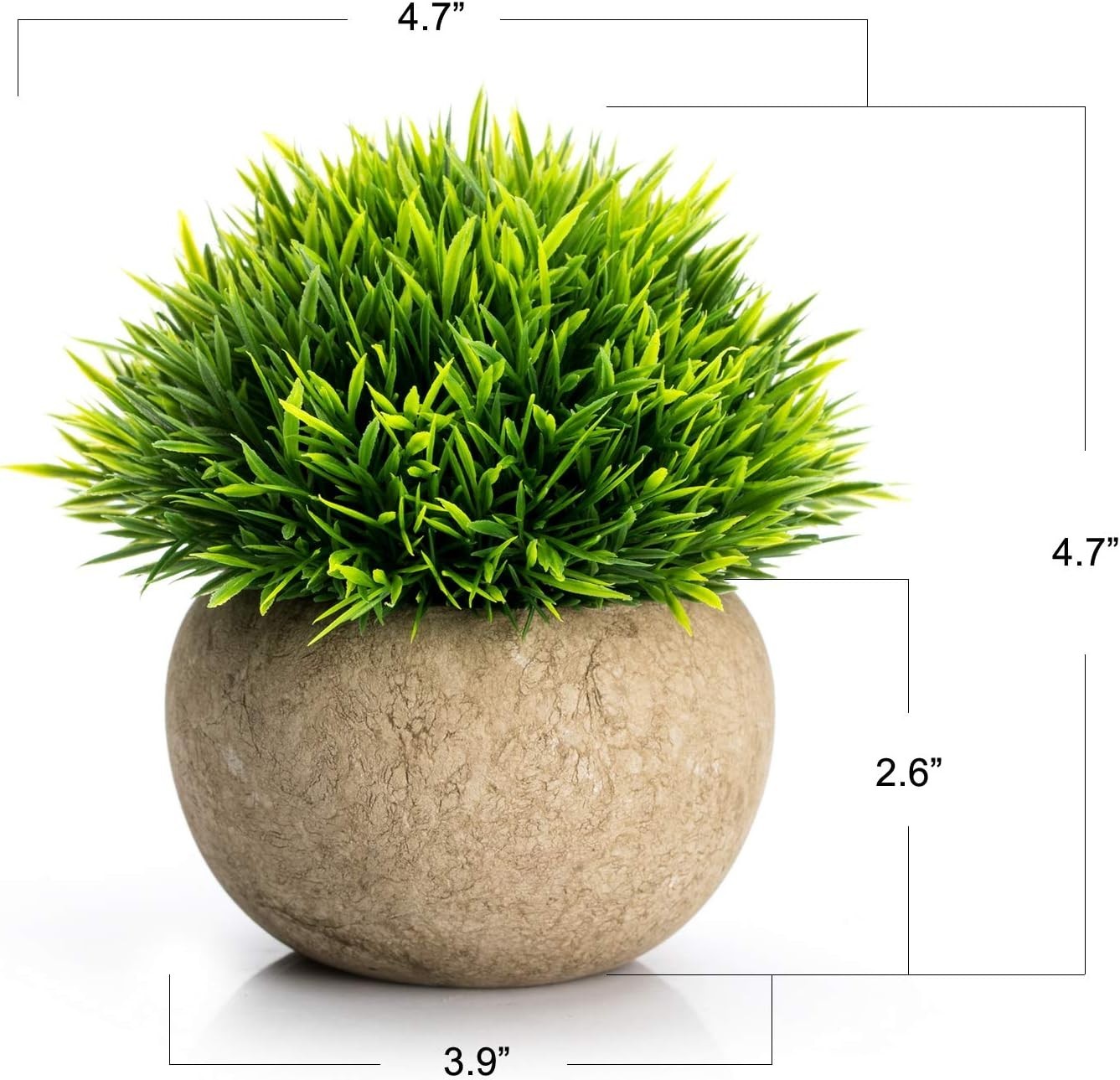 Set of 2 Artificial Boxwood Faux Plant Indoor- Topiary Small Desk Plant Decor