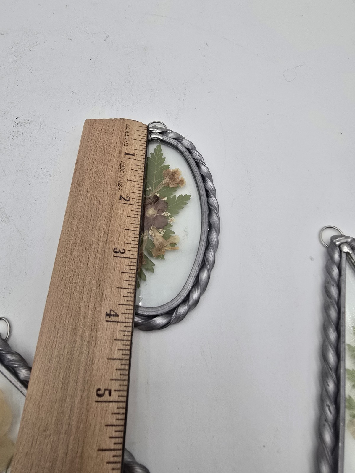 3 PC Dried Pressed Flower Hanging Sun Catchers Decor Cottage Farmhouse