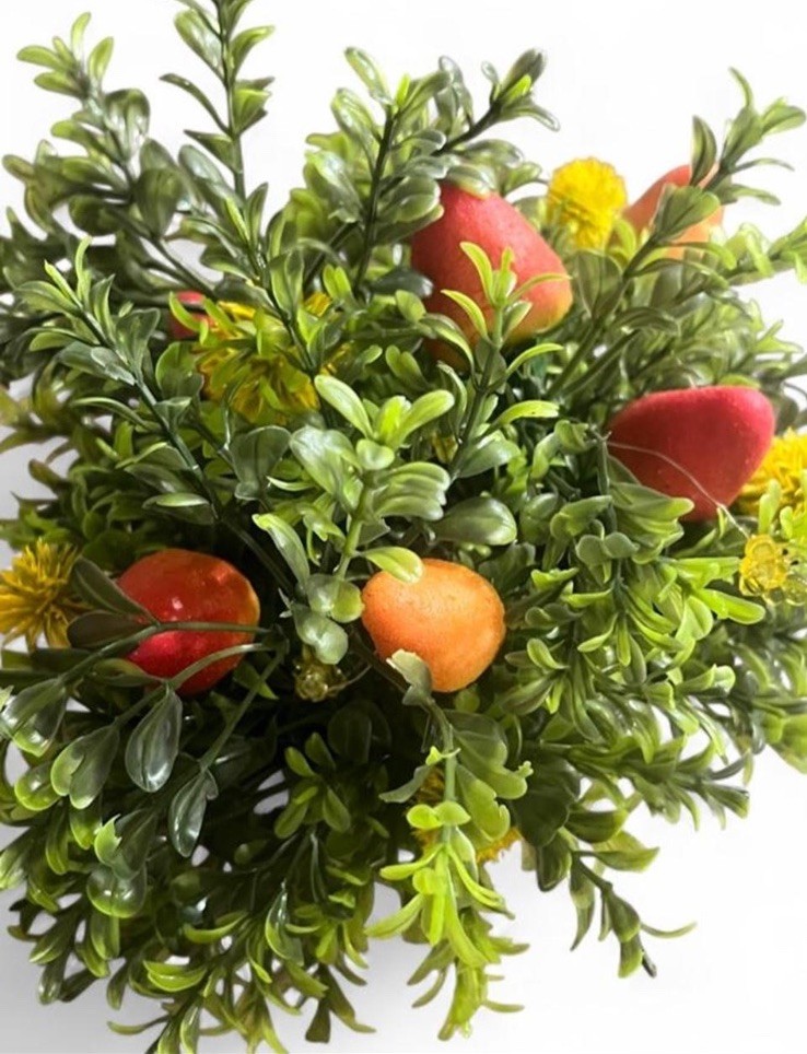 Artificial Greenery Arrangement Pot gold bee 🐝 LED Lights Decorative strawberry