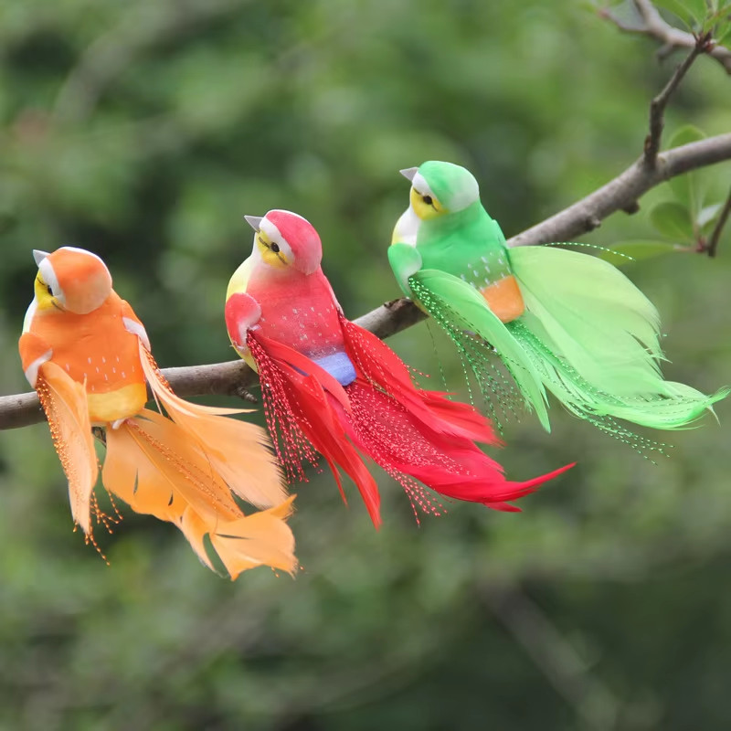 12pcs Artificial Birds Clip On Christmas Wedding Fake Animal Ornament Decor NEW