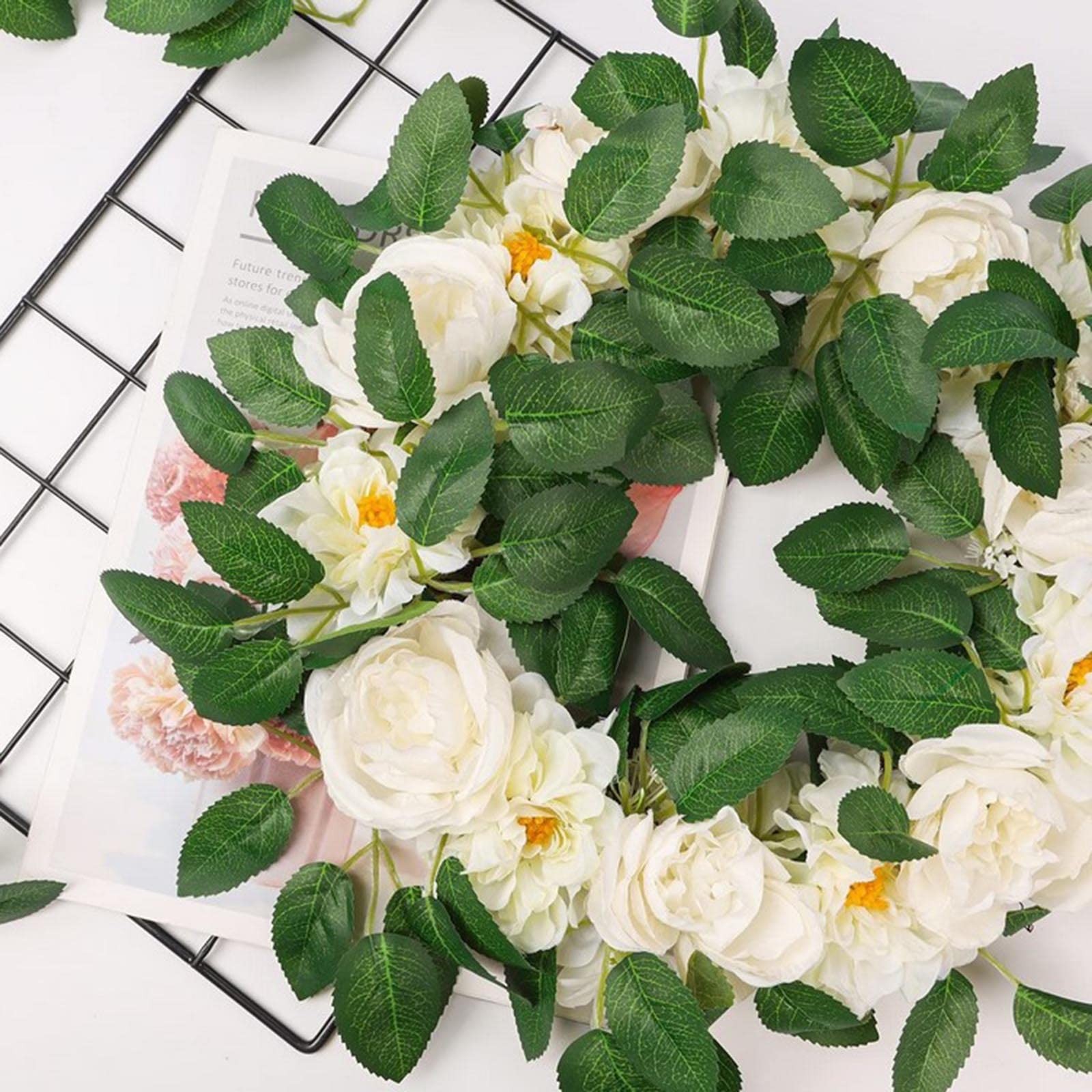 30PCS Bulk Artificial Green Rose Leaves Fake Plant Leaf Silk Greenery Fake Ro…