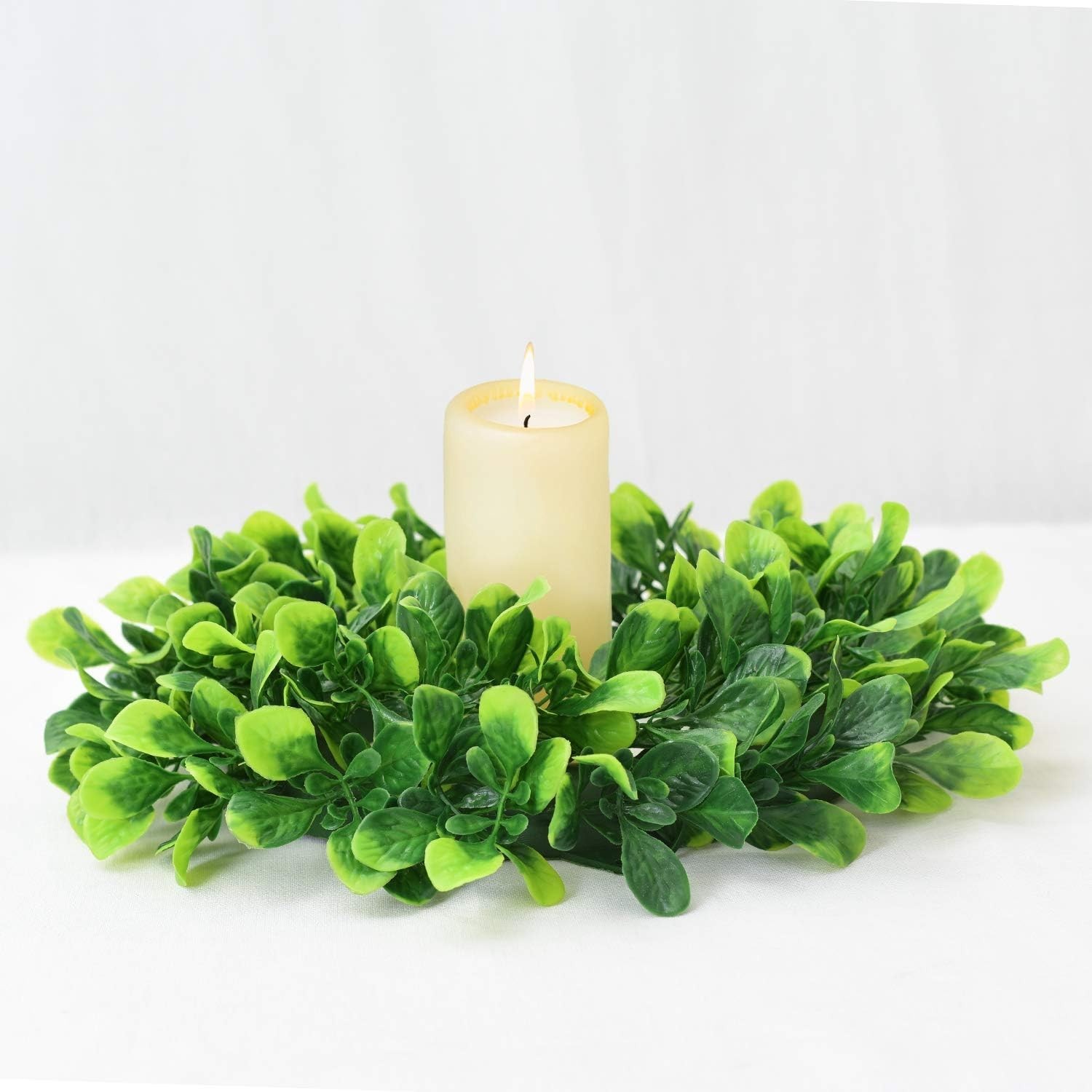10 Inch Artificial Green Wreath – Plastic Boxwood Wall Decor