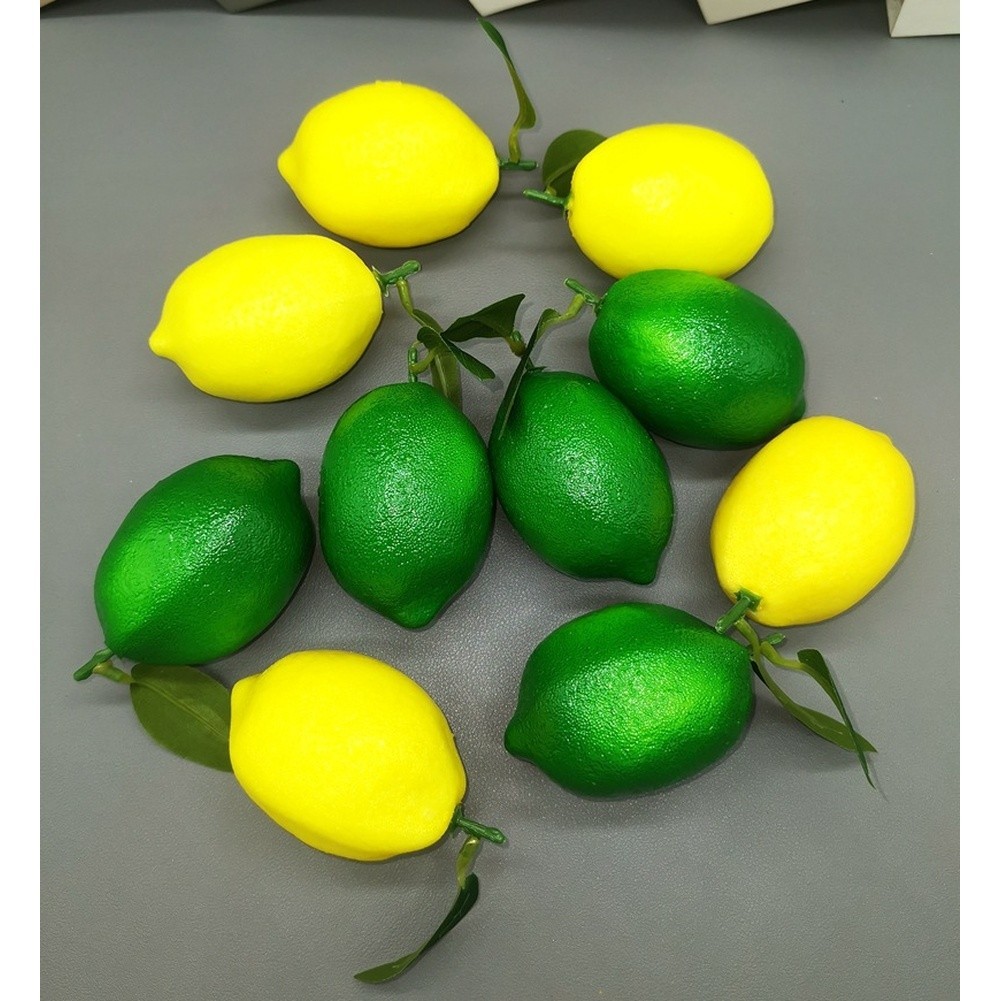 Yellow Green Artificial Lemon For Decoration For Home And Commercial Settings