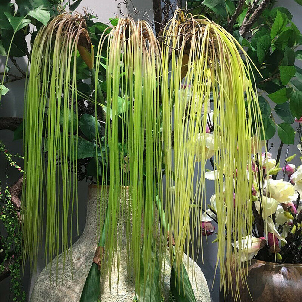 100x Artificial Plastic Grass Leaves Simulation Fake Plant Wall Hanging Decor