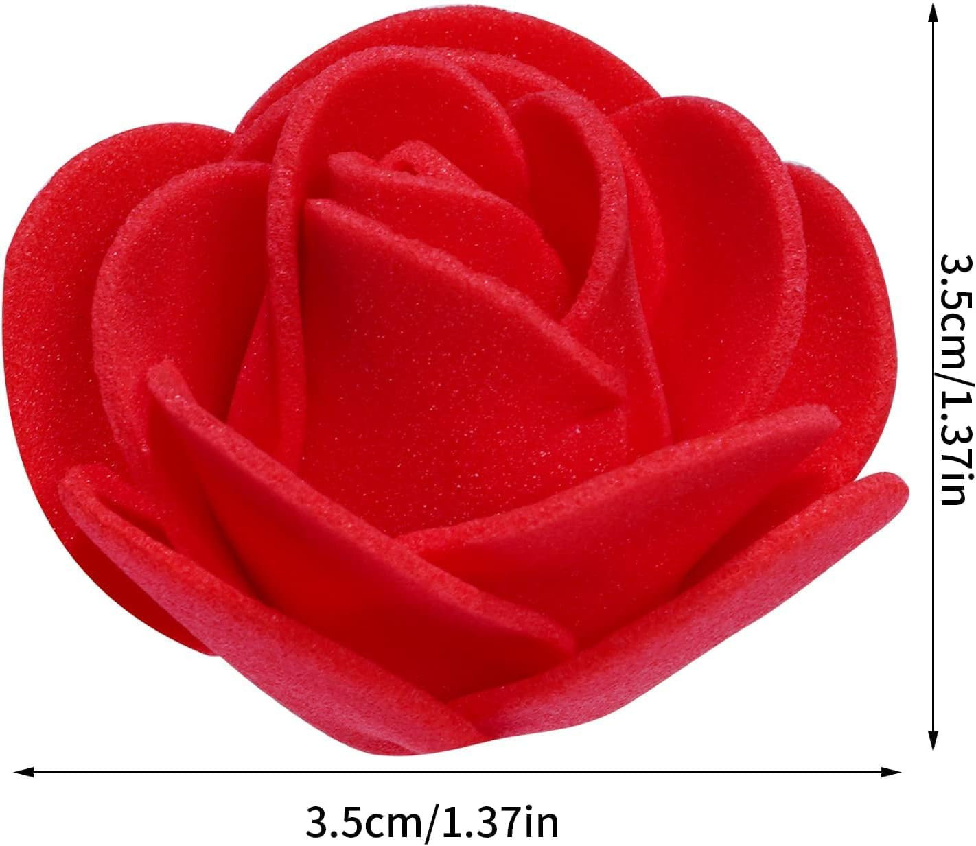 100pcs Mini Artificial Rose Artificial Fake Rose Head Mini Foam Artificial Rose