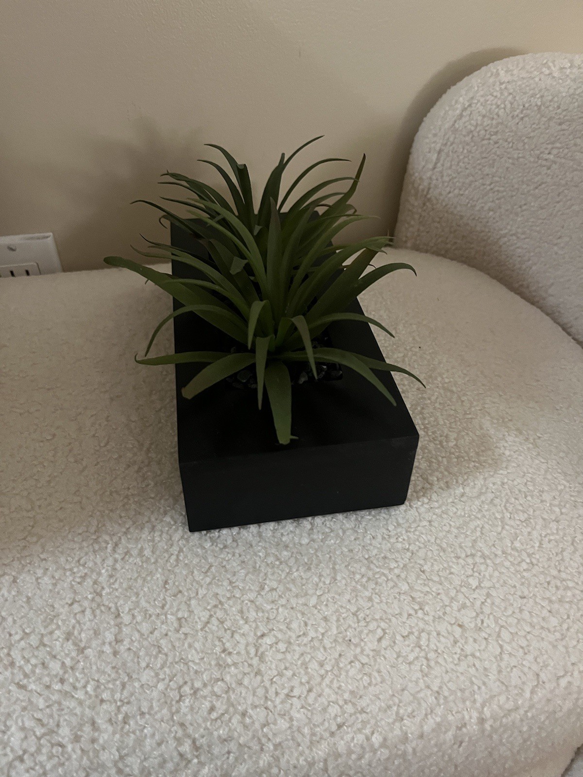 amazon mygift 10 inch fake artificial grass plant black wood planter pebbles